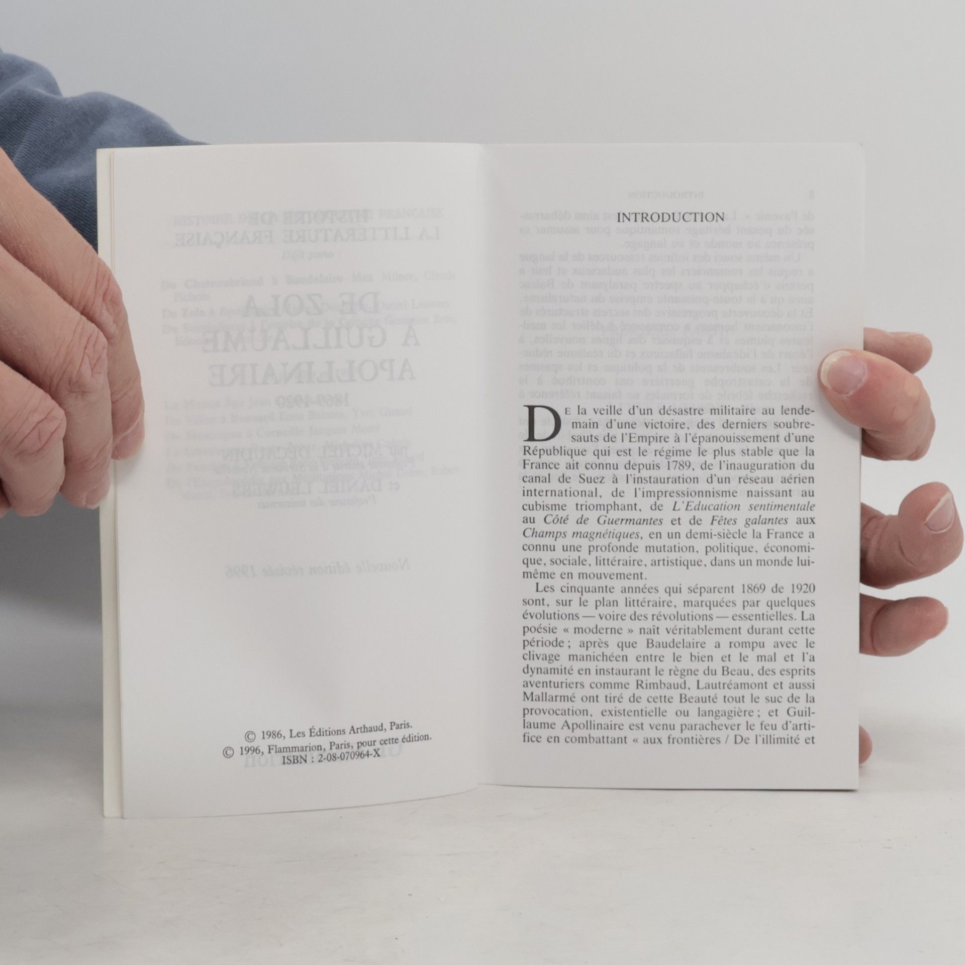Michel Décaudin Histoire de la littérature française. De Zola à Apollinaire, 1869-1920