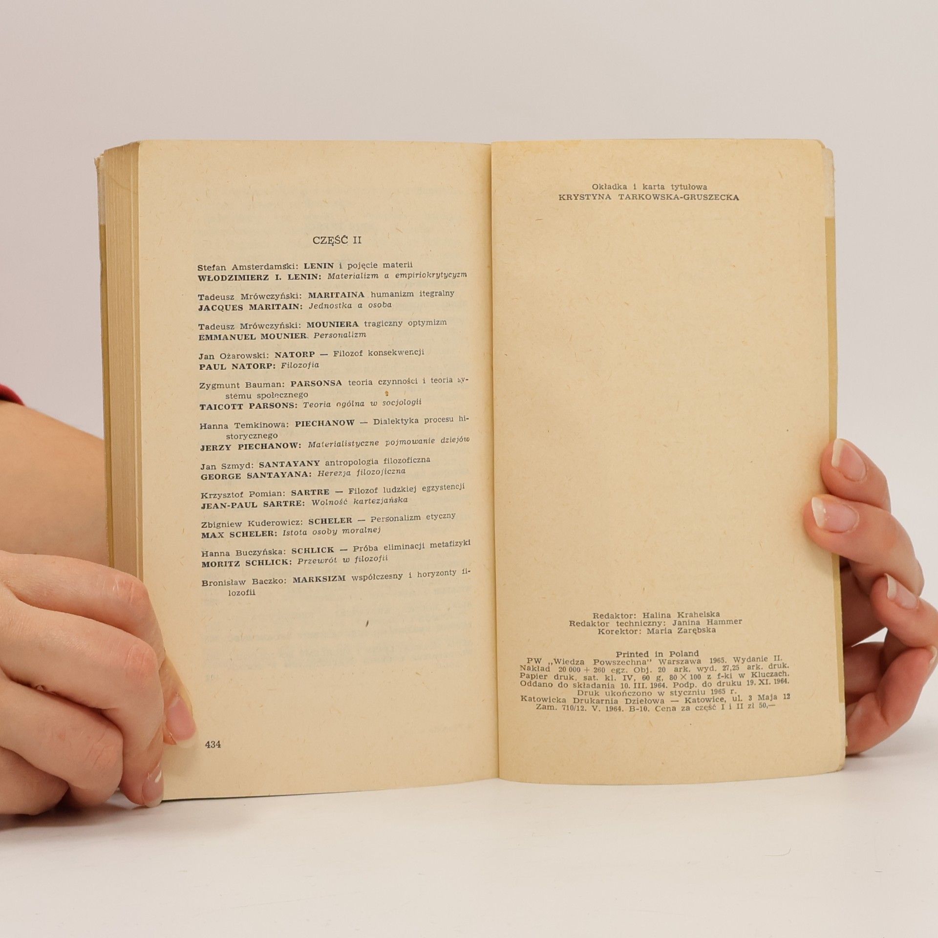 Krystyna Tarkowska-Gruszecka Filozofia i socjologia XX wieku