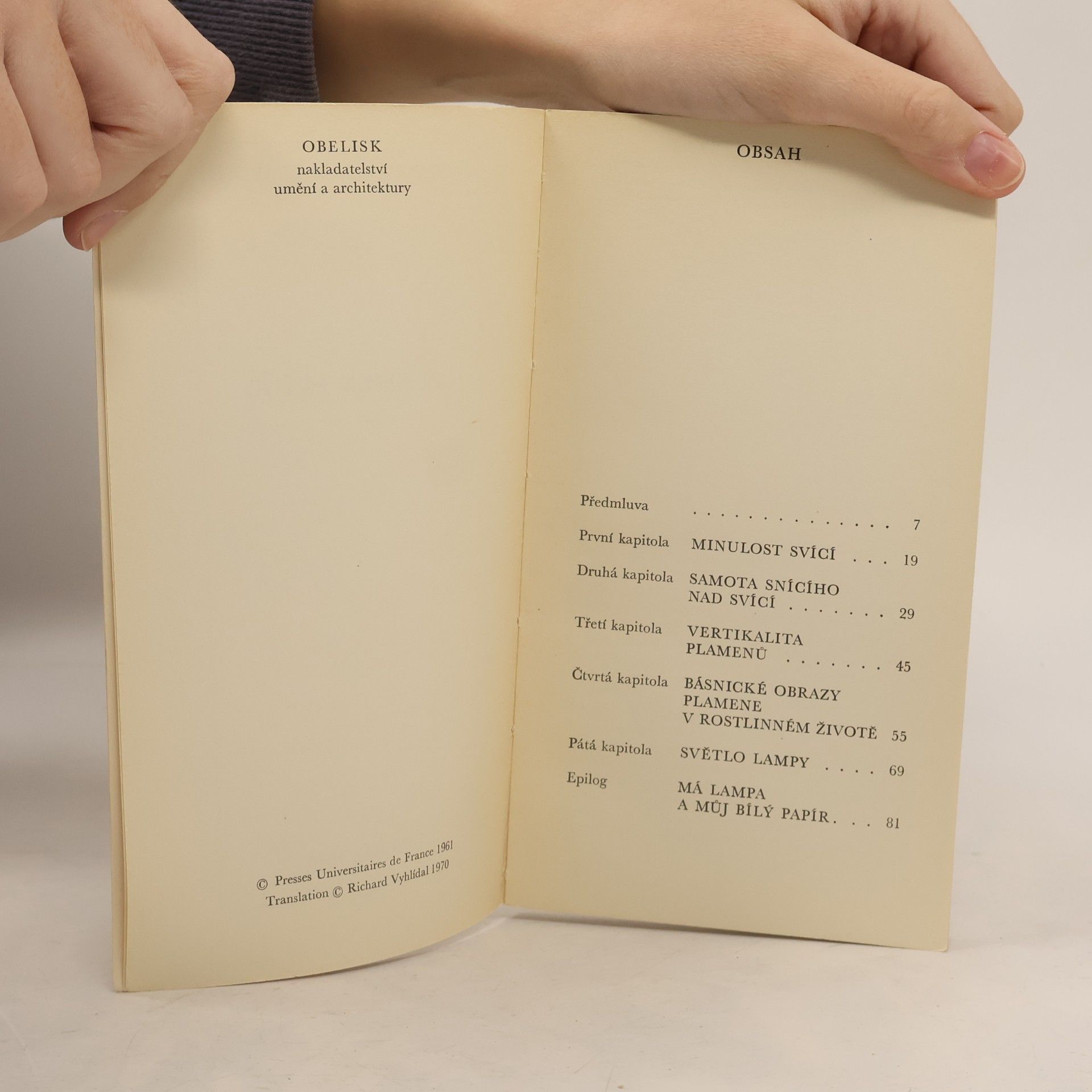 Gaston Bachelard Plamen svíce
