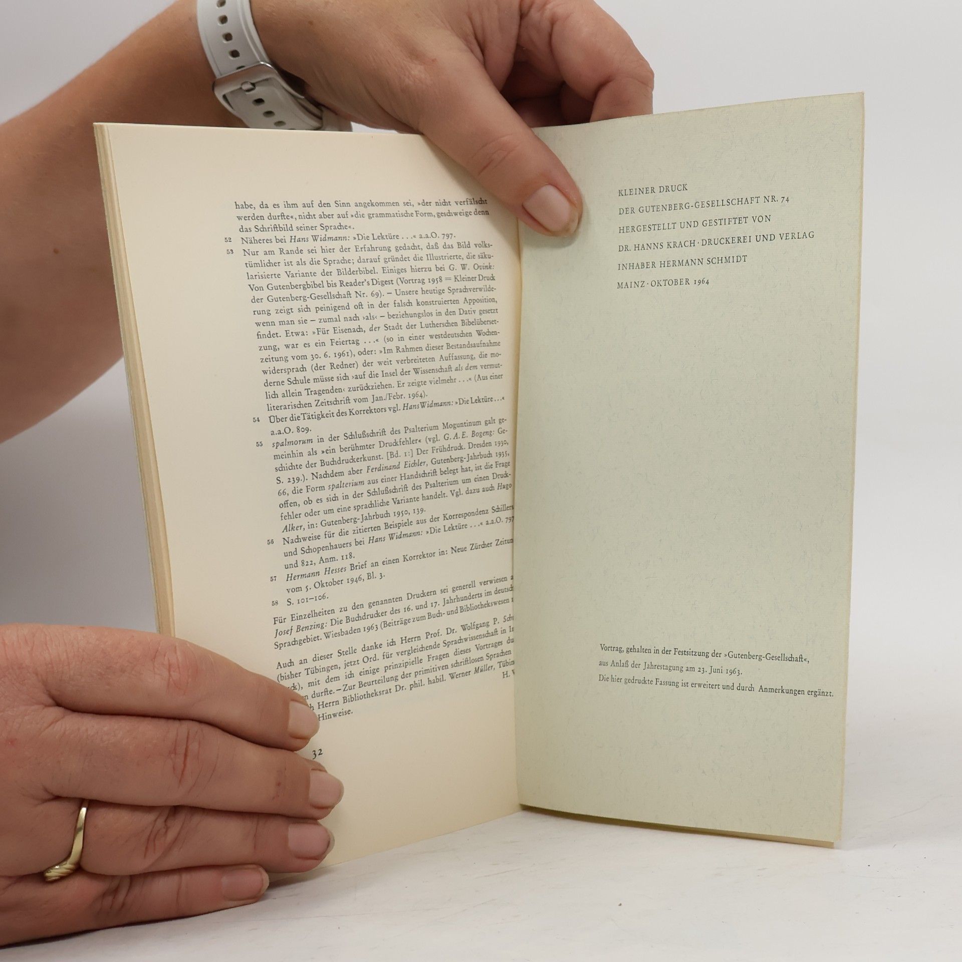 Hans Widmann Buchdruck und Sprache