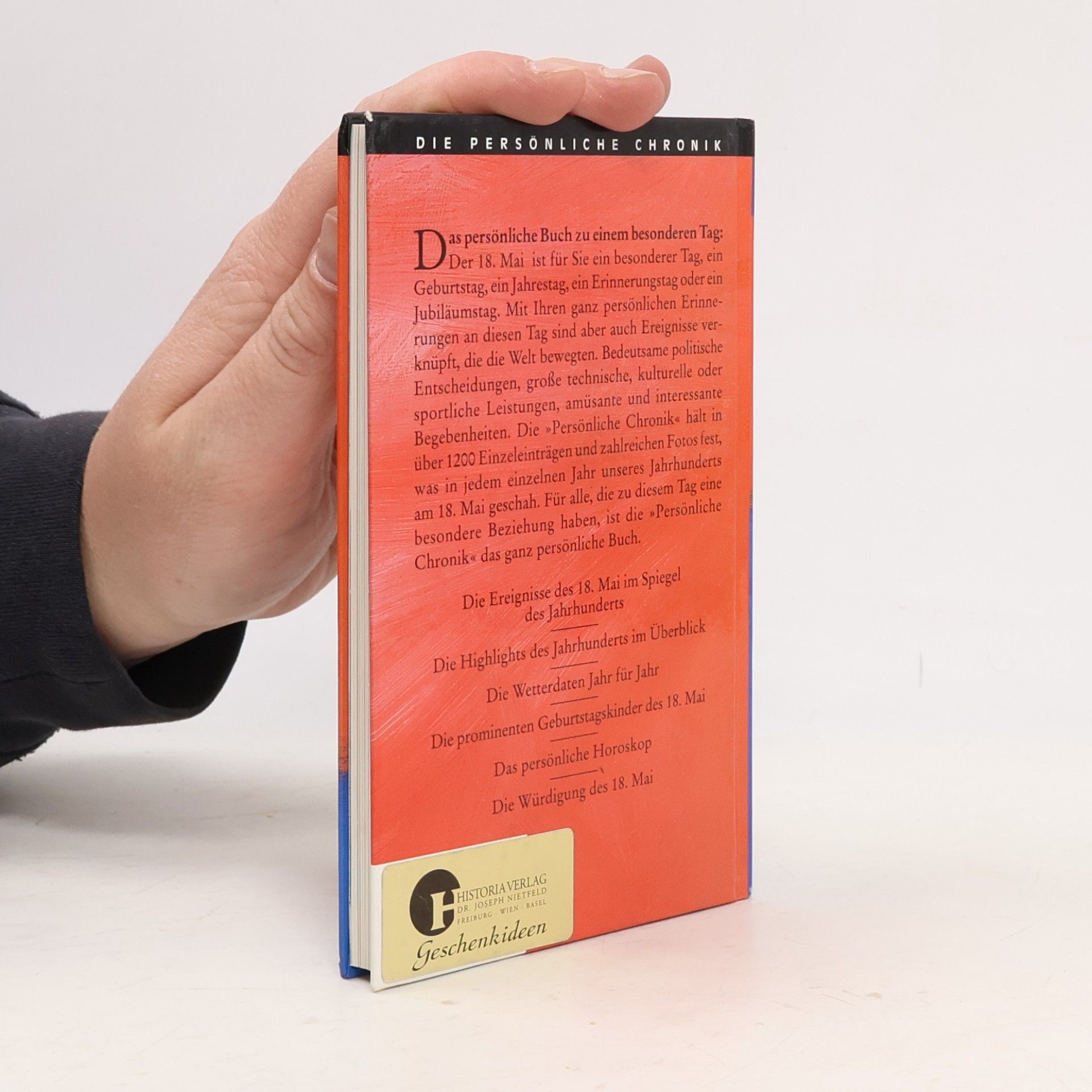 Die Persönliche Chronik: Das Buch vom 18. Mai