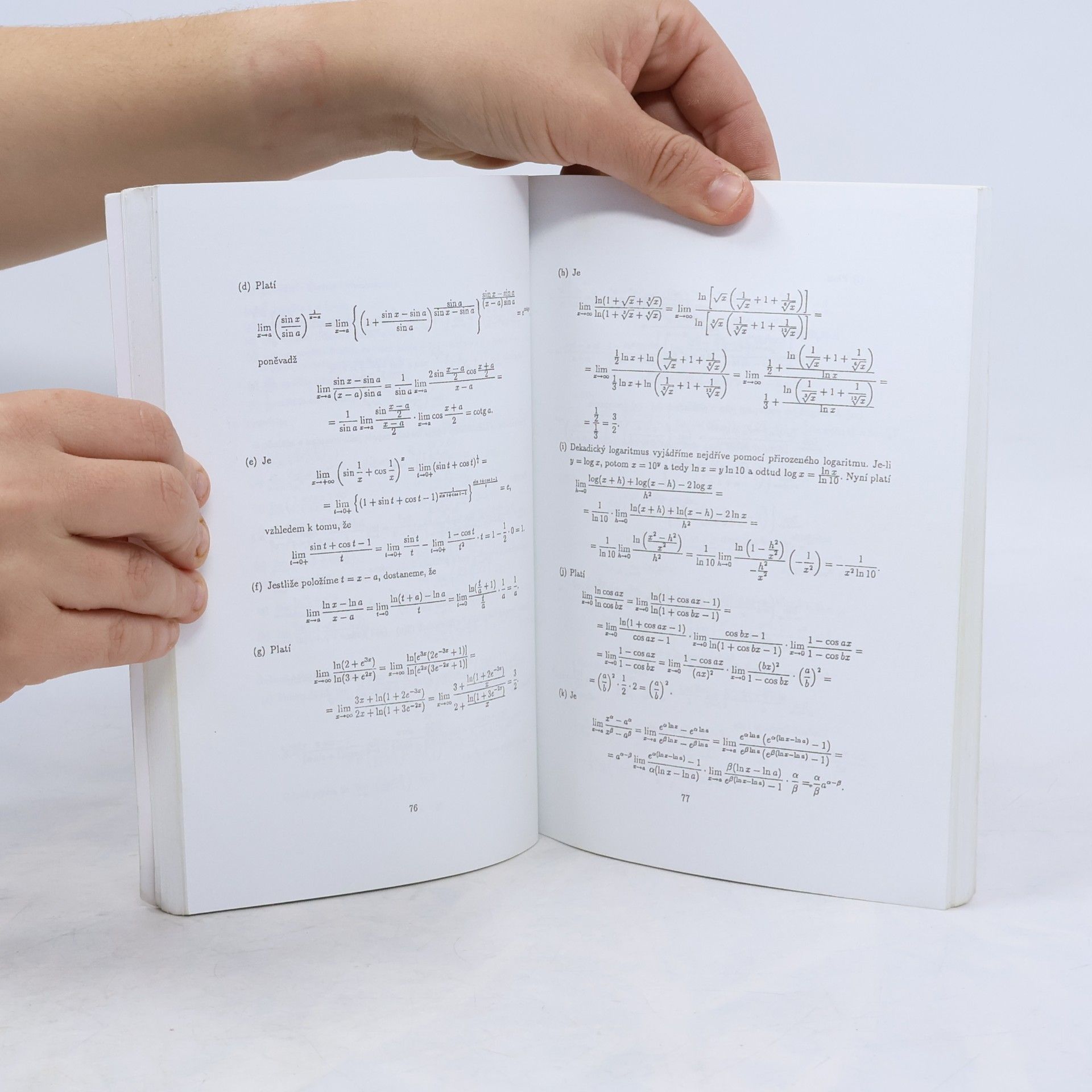 Marta Míková Sbírka příkladů z matematické analýzy I.