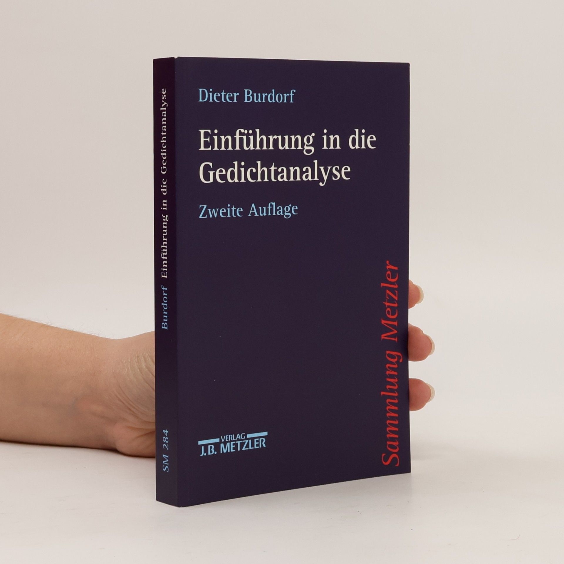 Dieter Burdorf Einführung in die Gedichtanalyse