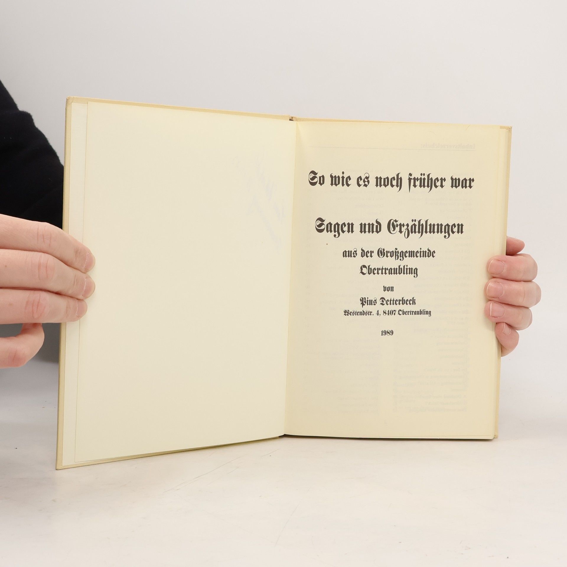 Pius Detterbeck So wie es noch früher war