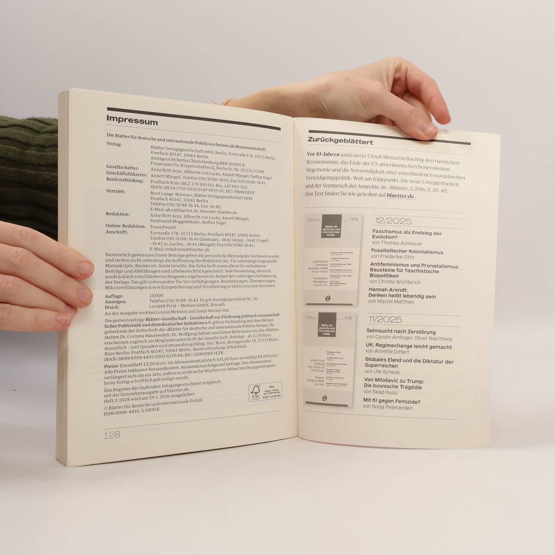 Autorenkollektiv Blätter für deutsche und internationale Politik