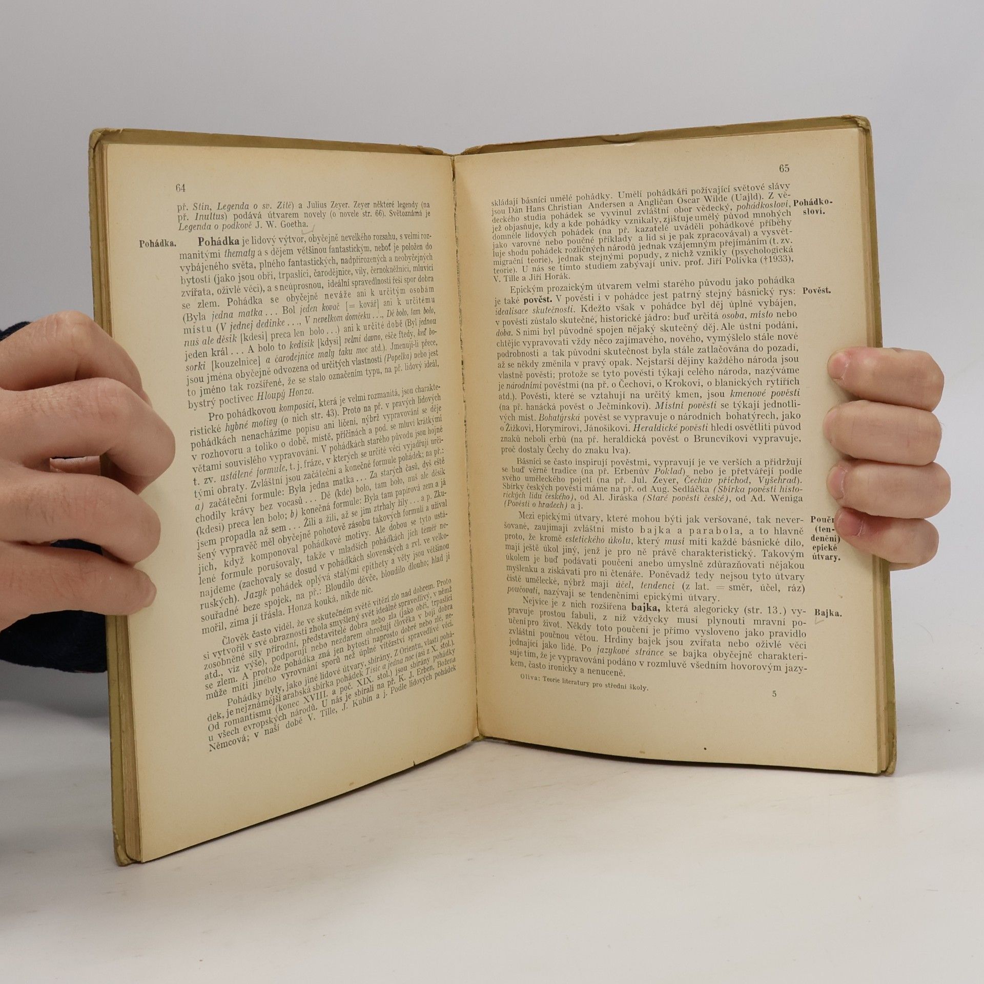 Karel Oliva Teorie literatury pro vyšší třídy středních škol