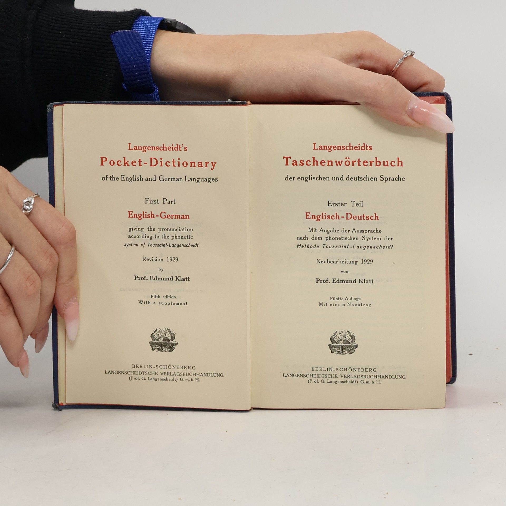 Edmunt Klatt Langenscheidts Taschen-Wörterbücher