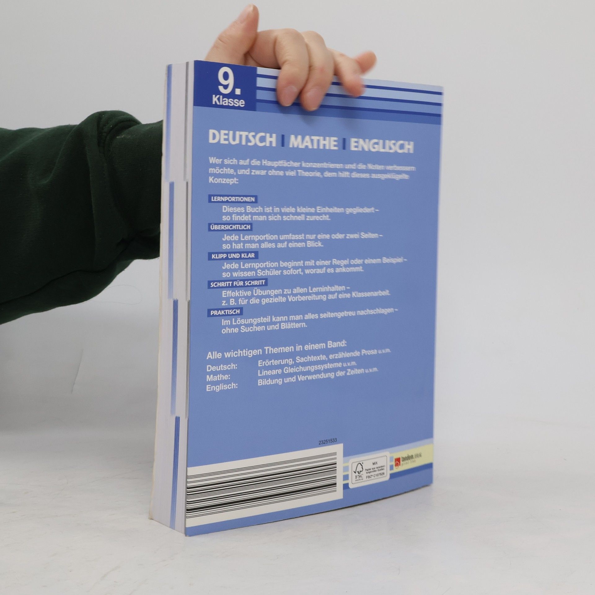 Boris Prem Deutsch, Mathe, Englisch in der 9. Klasse