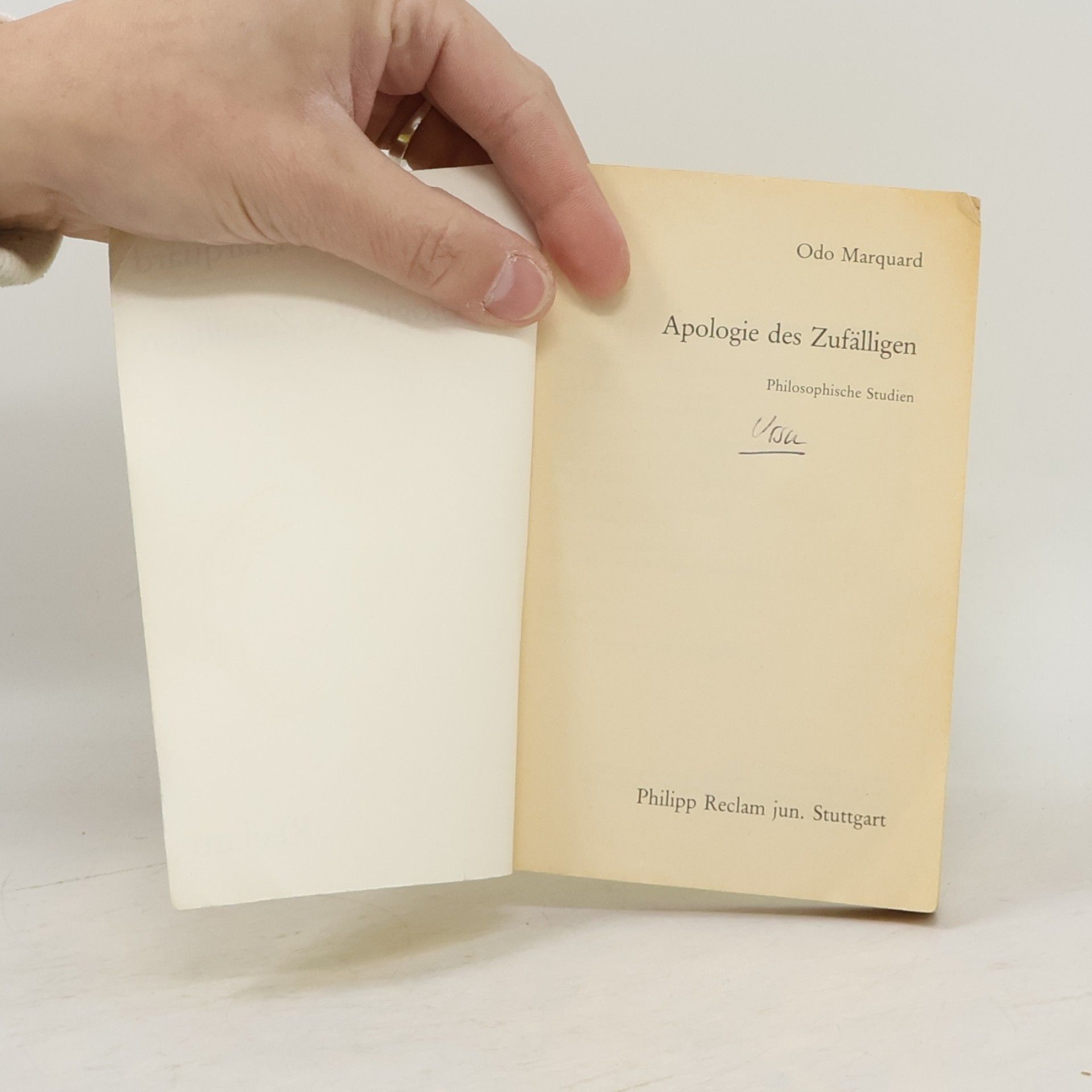 Odo Marquard Apologie des Zufälligen