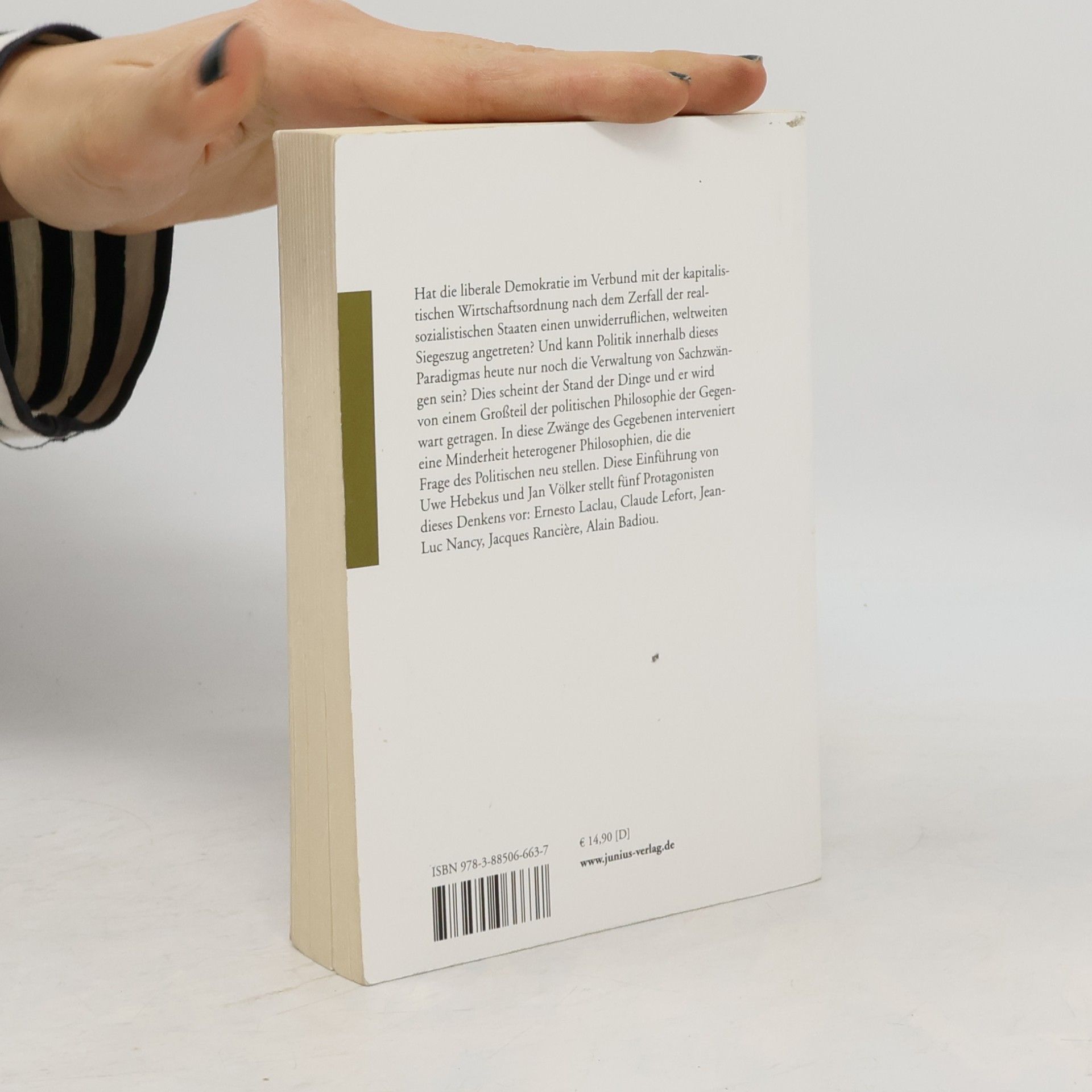 Uwe Hebekus Neue Philosophie des Politischen zur Einführung