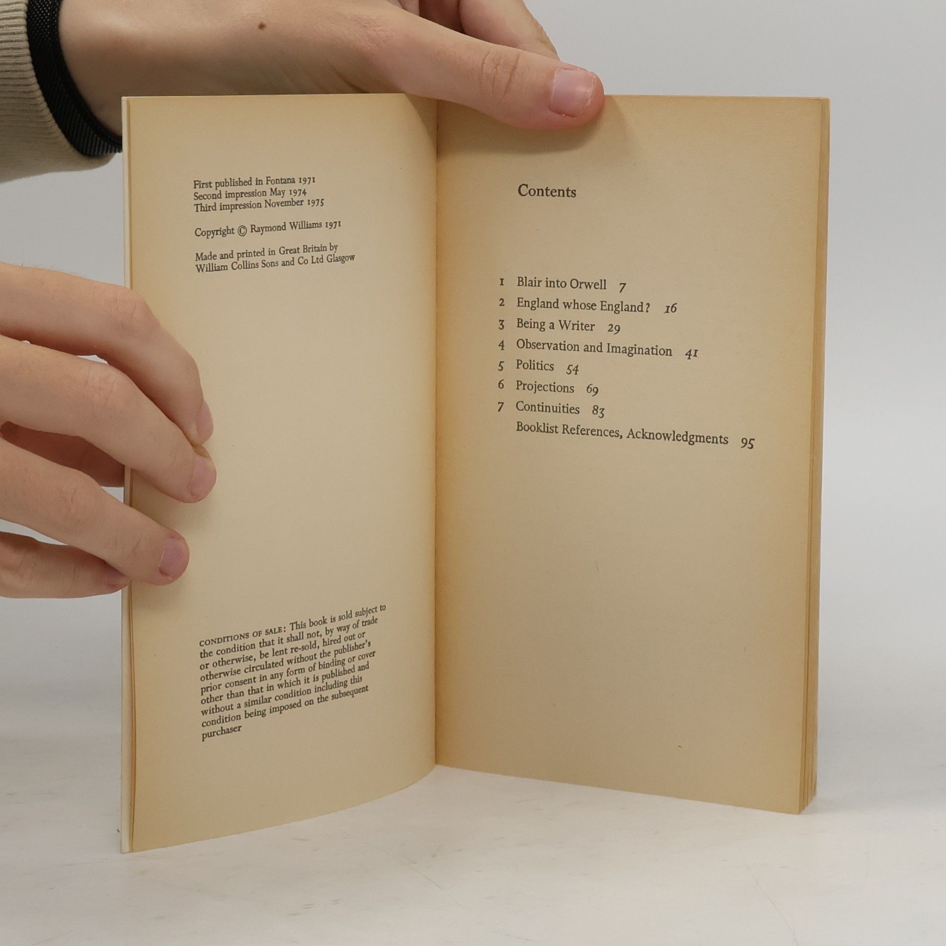 Raymond Williams Fontana Modern Masters: Orwell