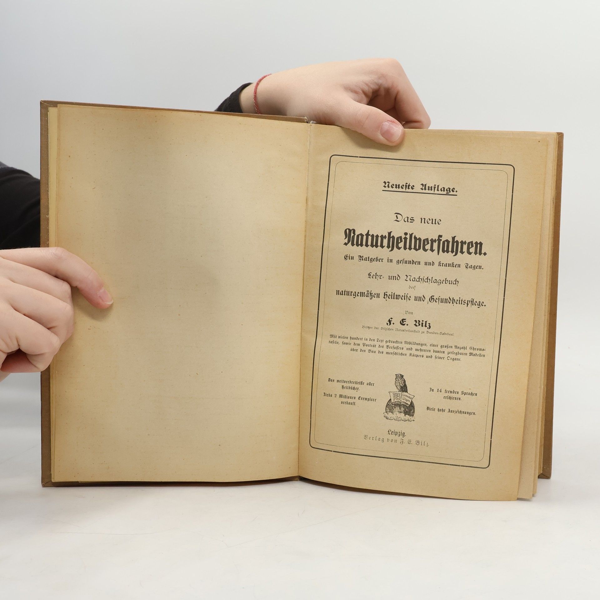 F. E. Bilz Das neue Naturheilverfahren I.
