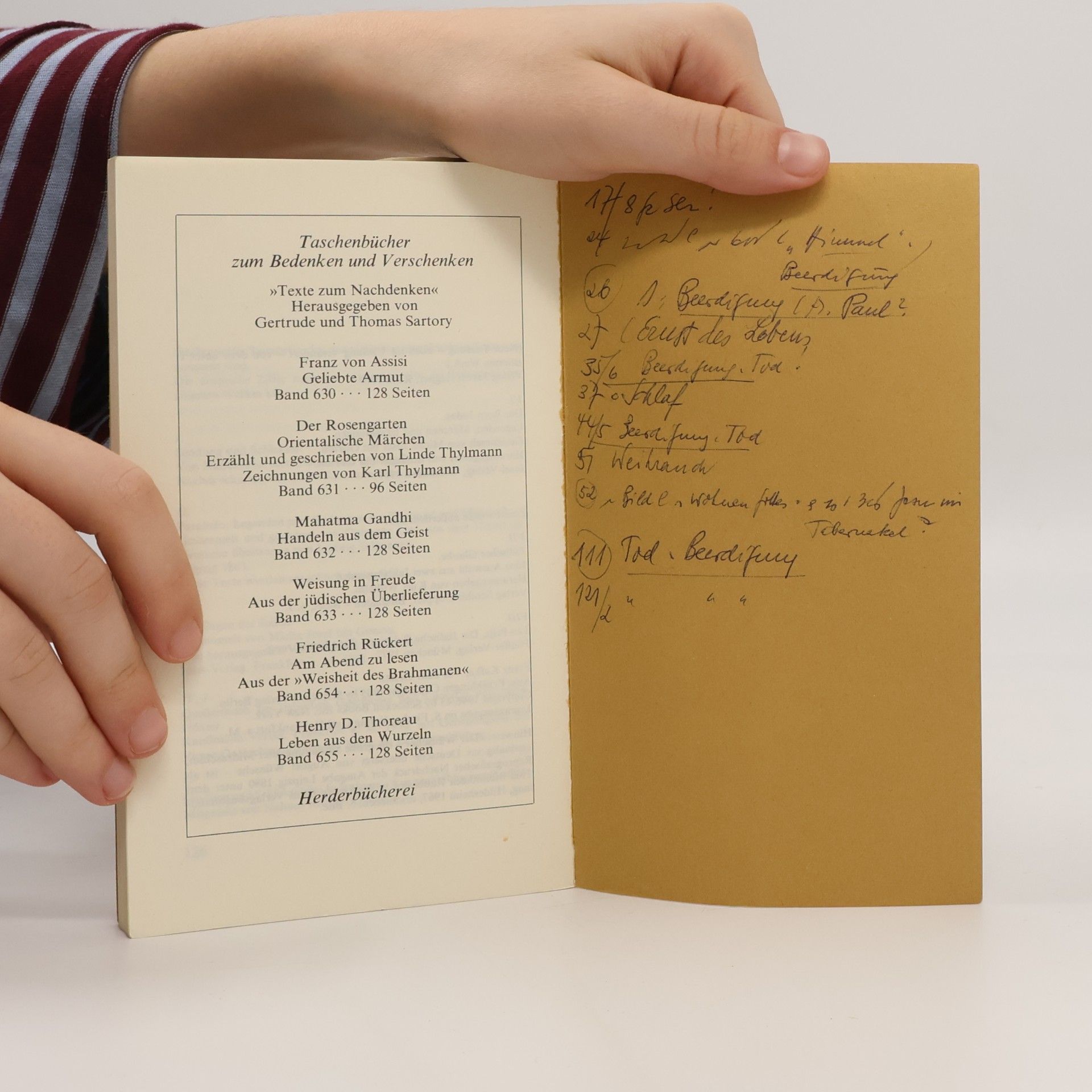 Gertrude Sartory Texte zum Nachdenken. Weisung in Freude
