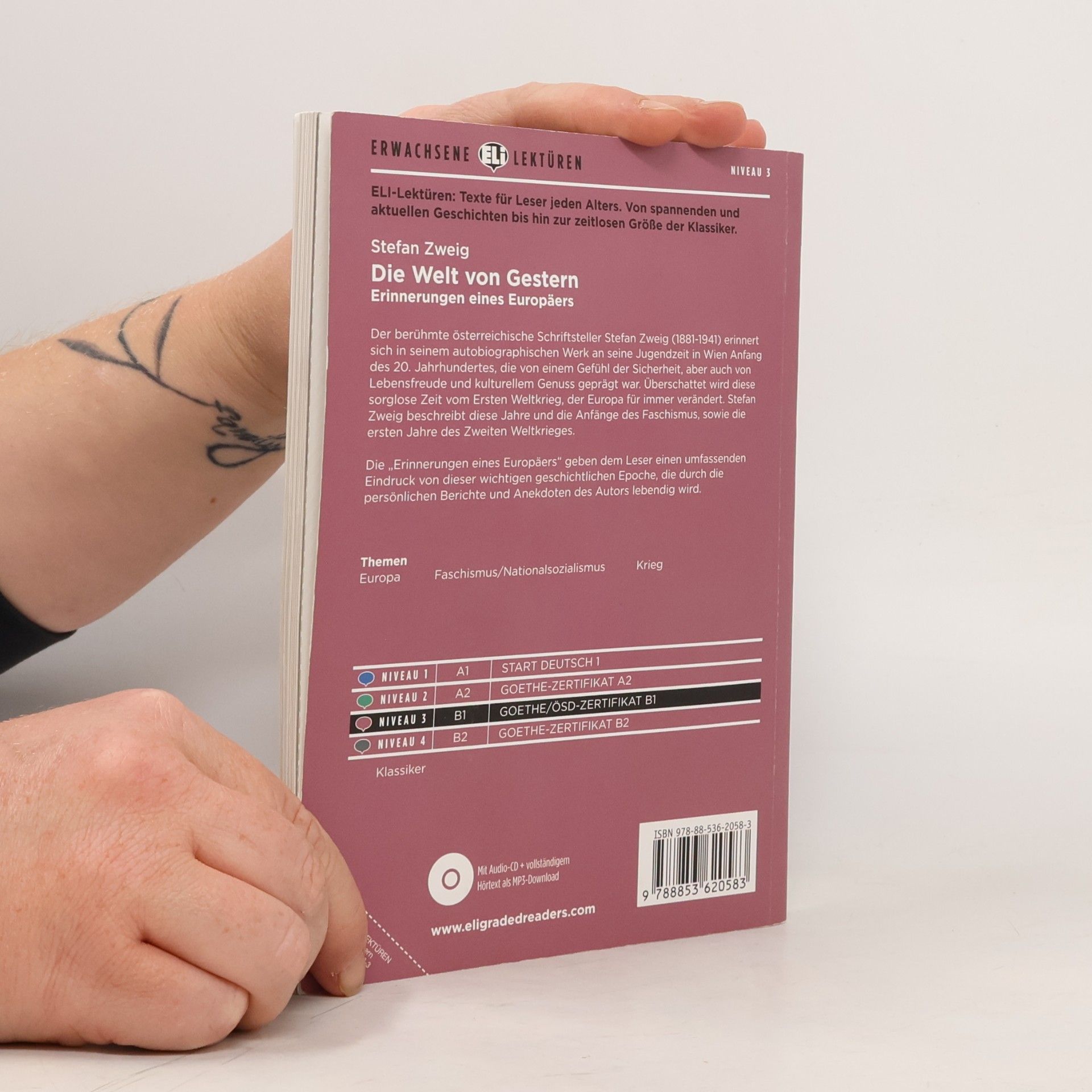Stefan Zweig ELI Lektüren Erwachsene - 3/B1: Die Welt von Gestern +CD