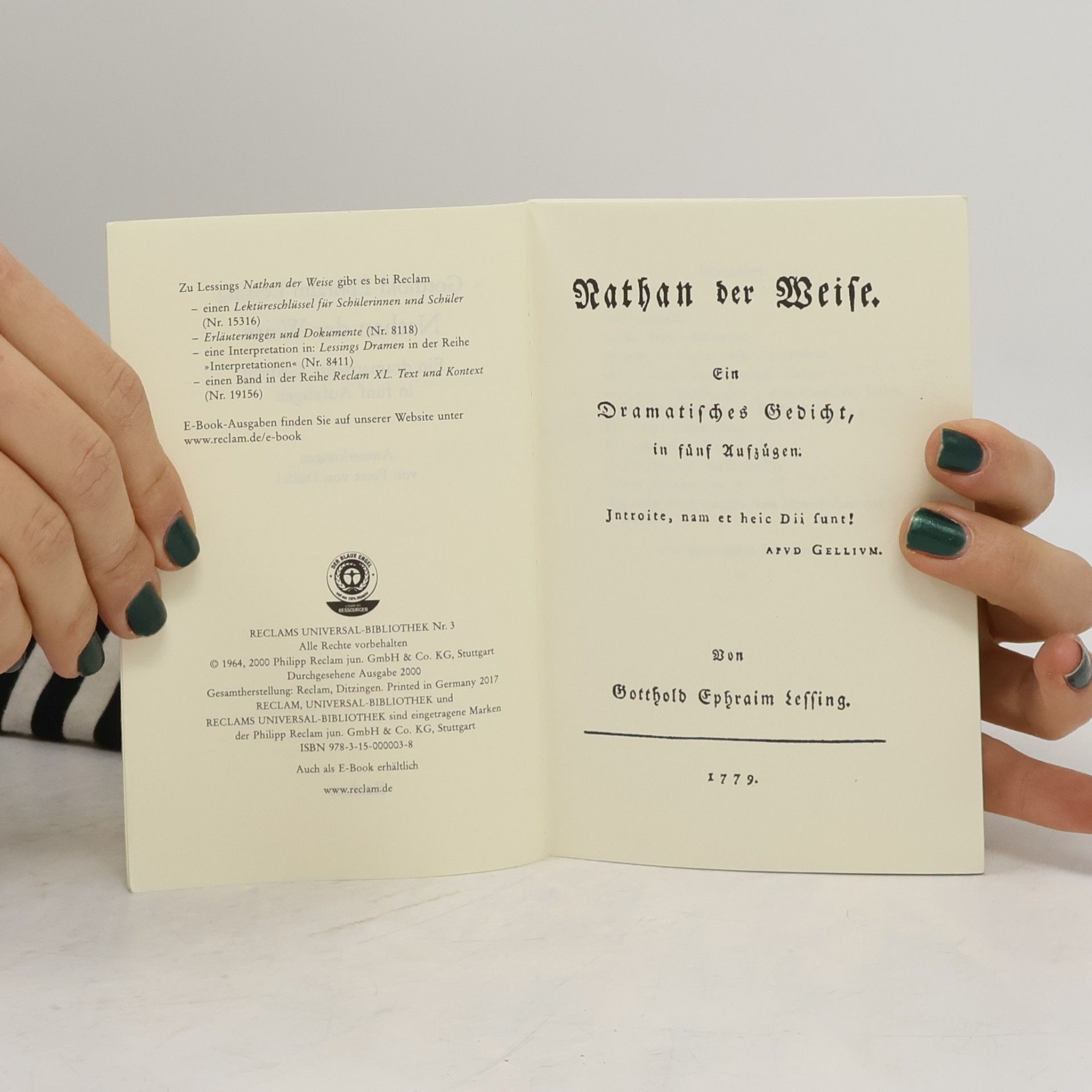 Gotthold Ephraim Lessing Nathan der Weise