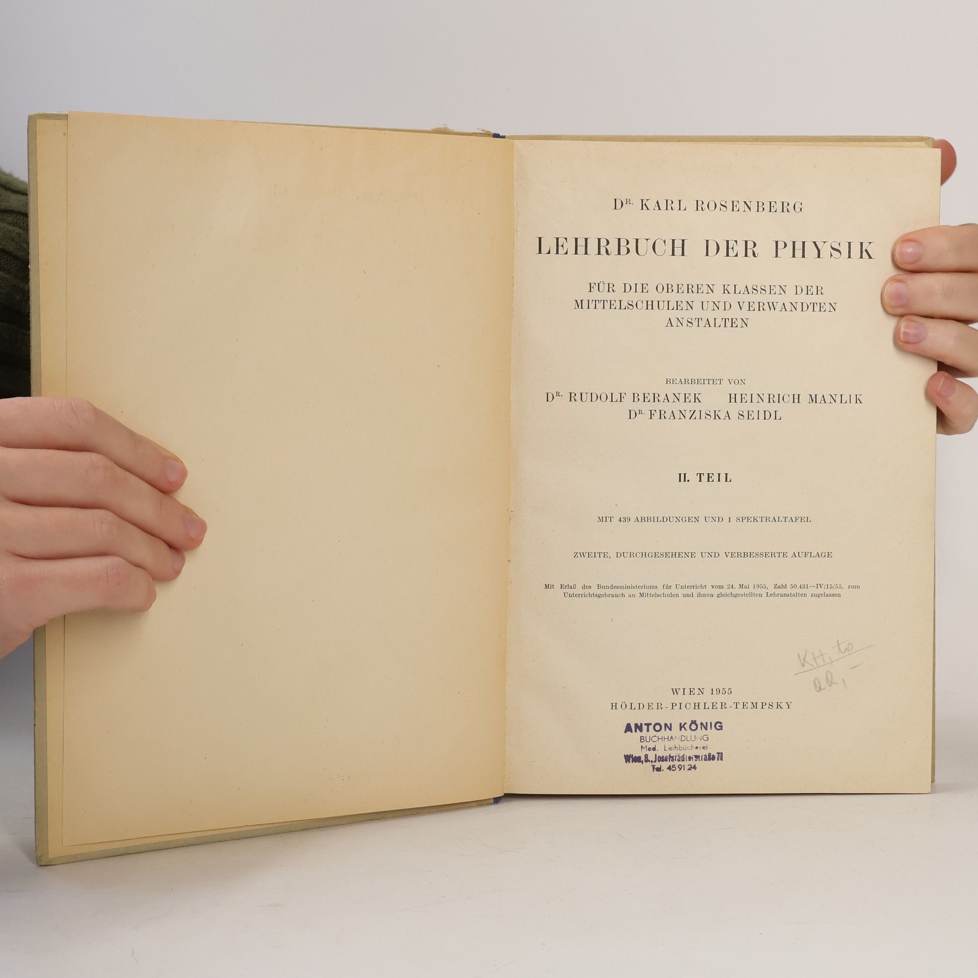 Karl Rosenberg Lehrbuch der Physik 2
