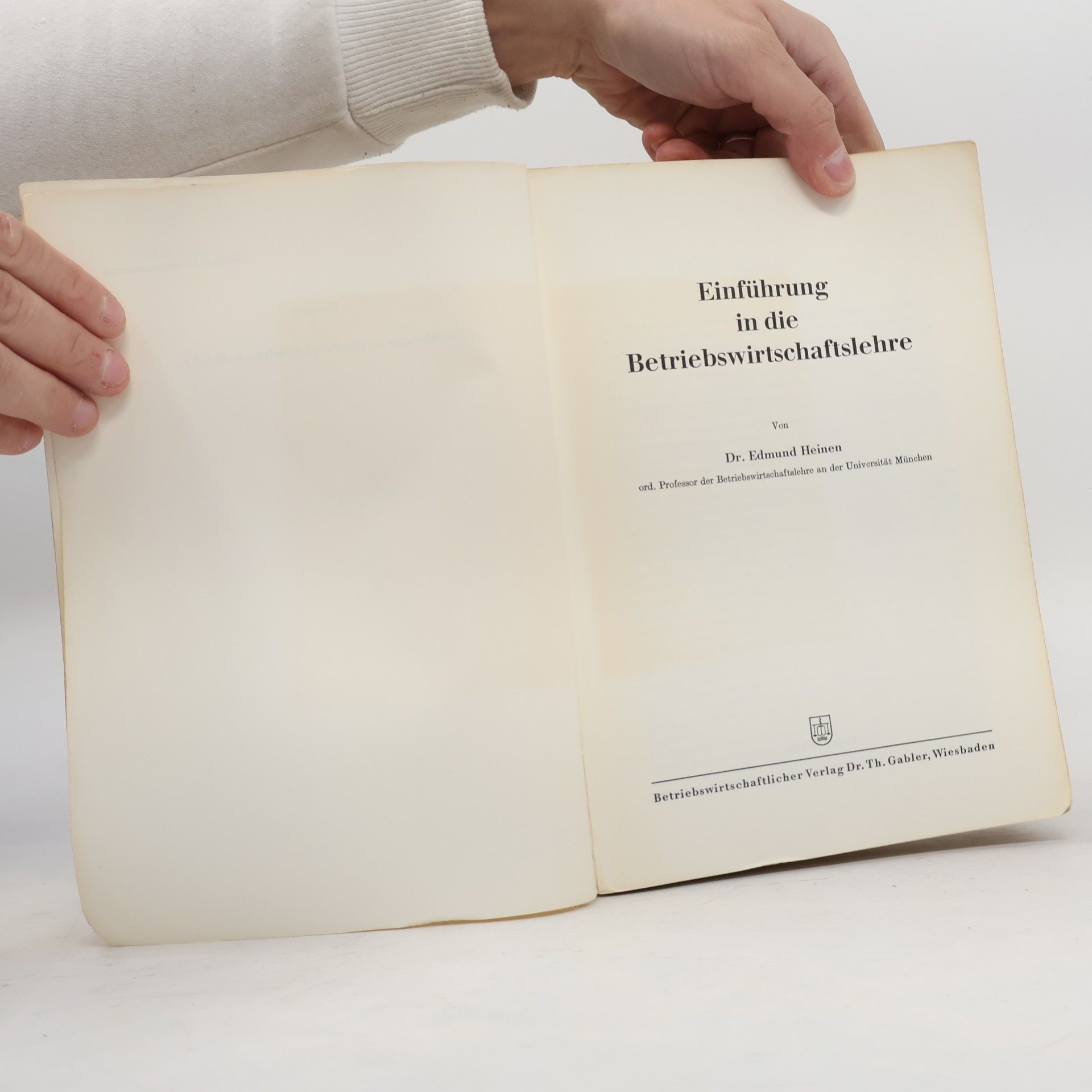 Edmund Heinen Einführung in die Betriebswirtschaftslehre