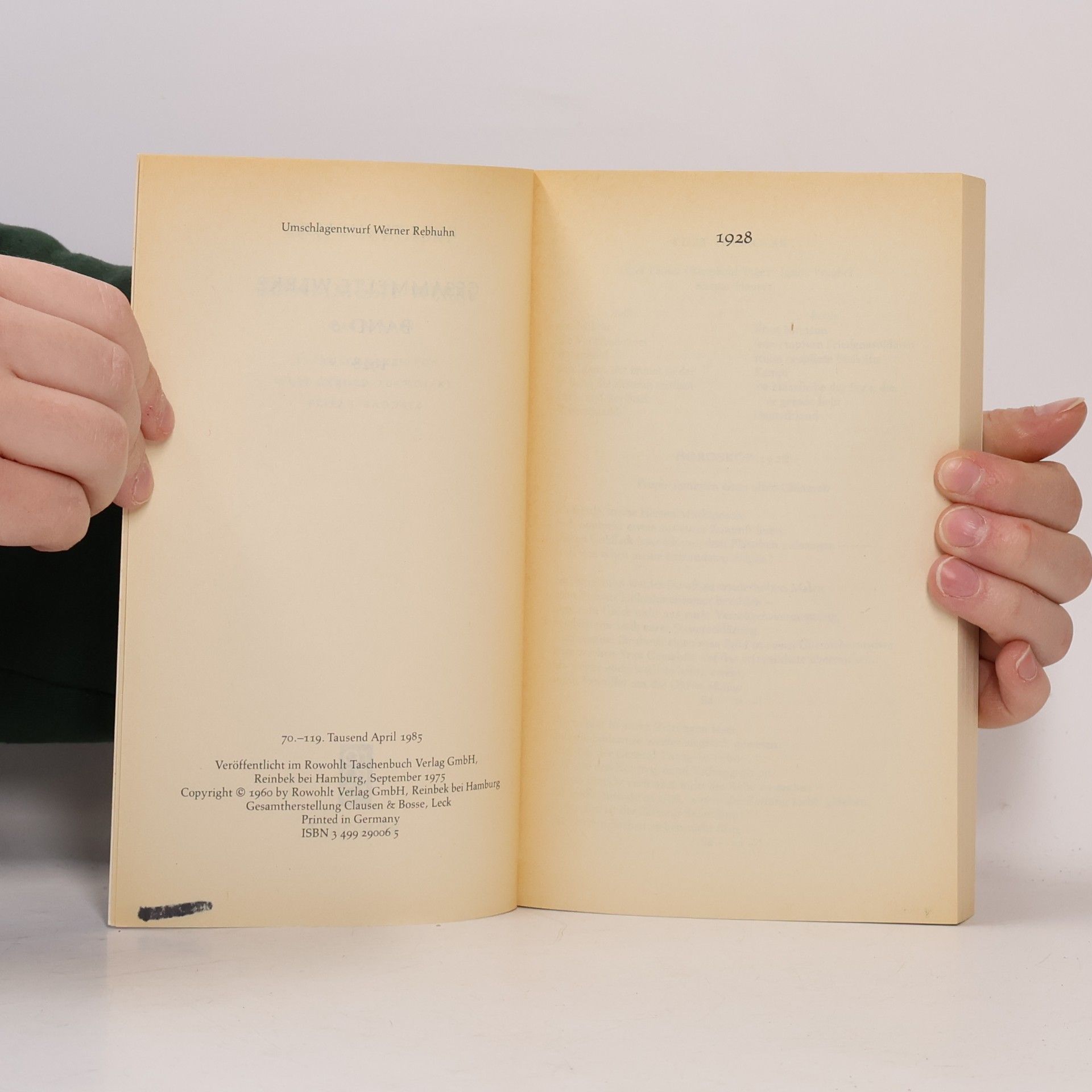 Kurt Tucholsky Gesammelte Werke VI. 1928.