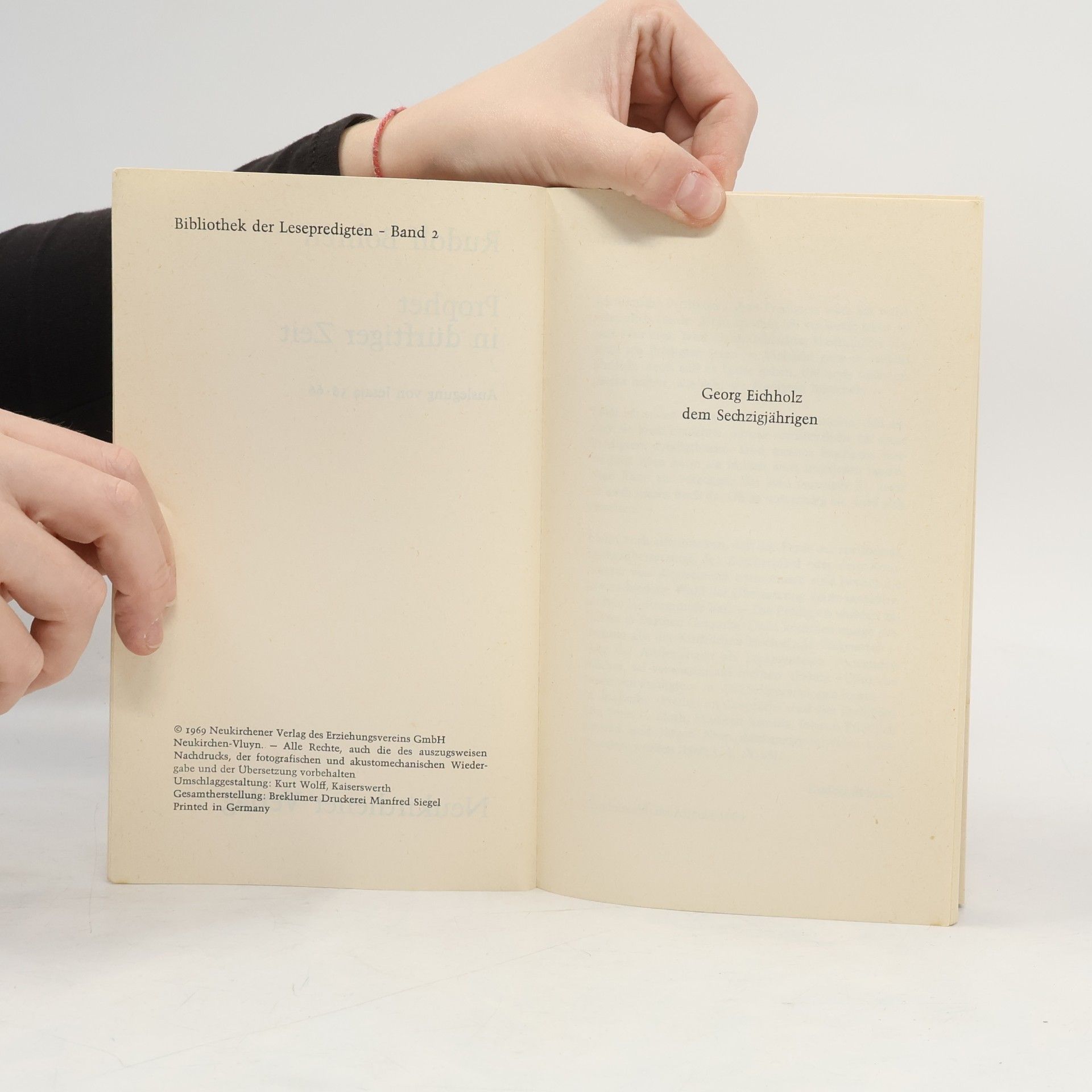 Rudolf Bohren Prophet in dürftiger Zeit