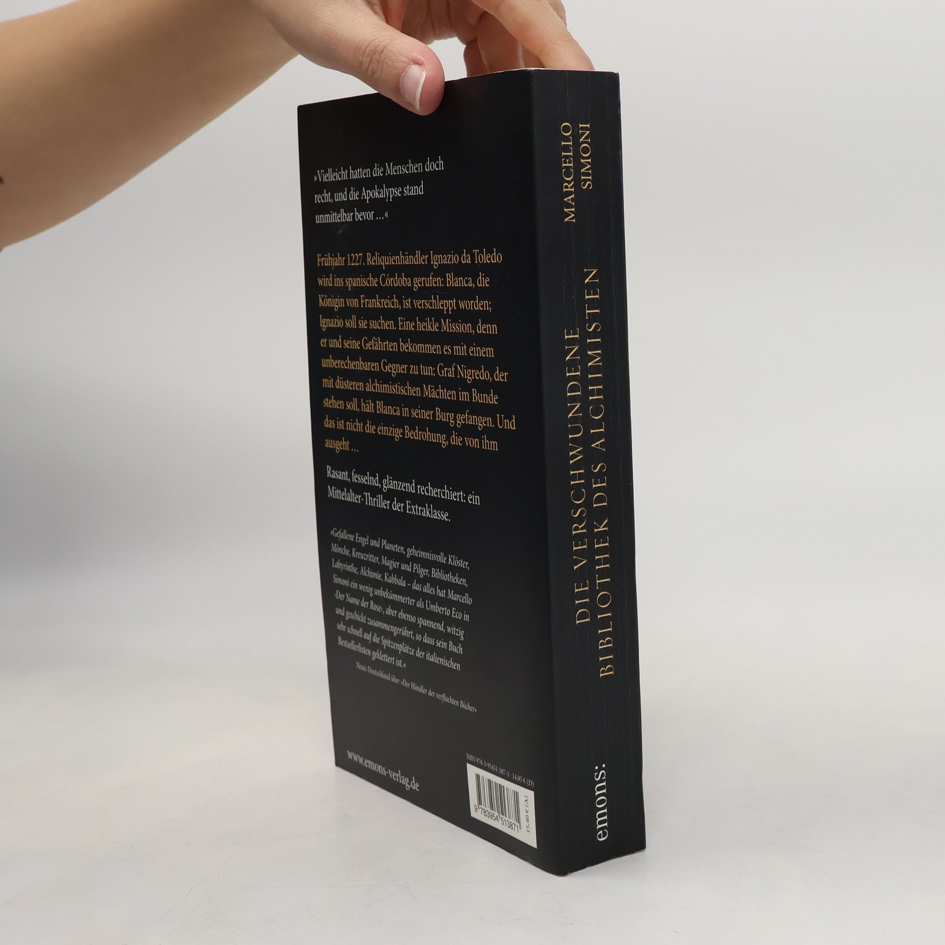 Marcello Simoni Die verschwundene Bibliothek des Alchimisten