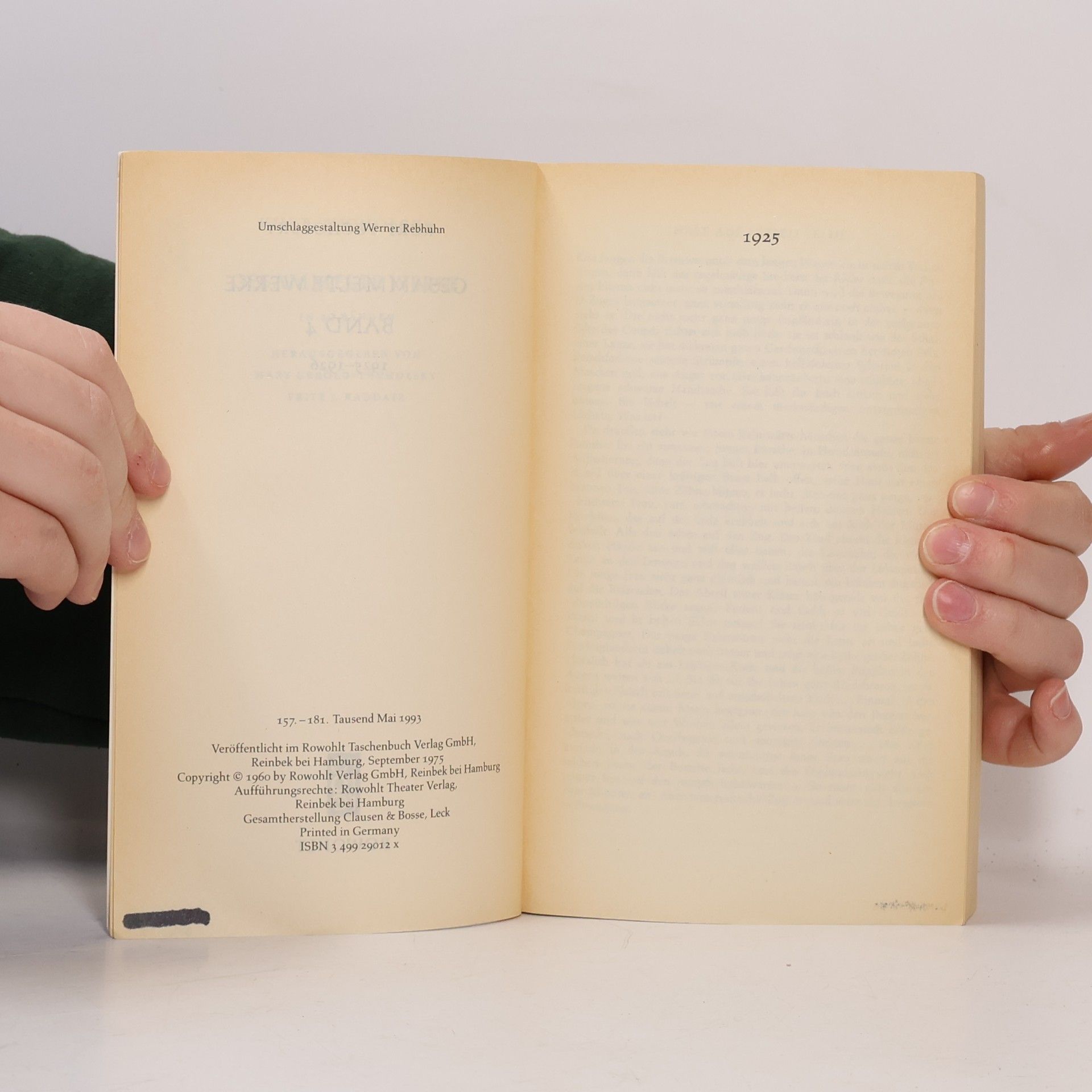 Kurt Tucholsky Gesammelte Werke 4. 1925-1926