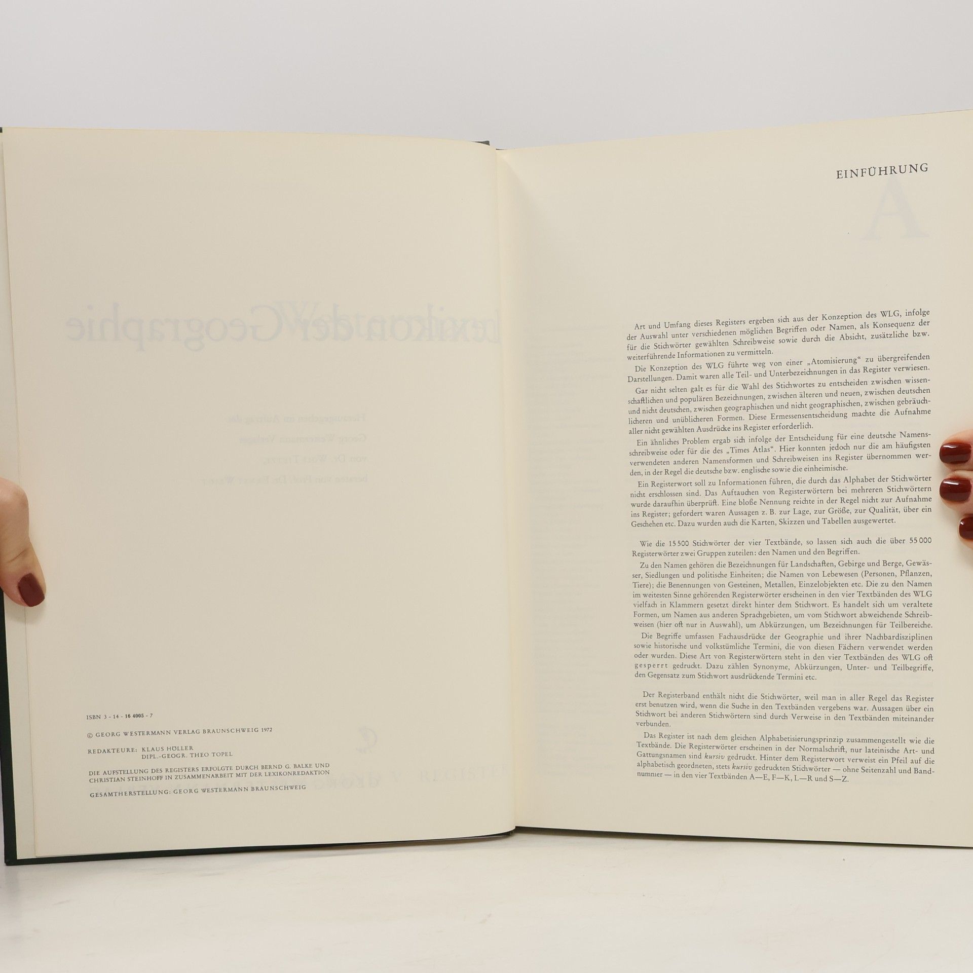 Autorenkollektiv Westermann Lexikon der Geographie V: Register