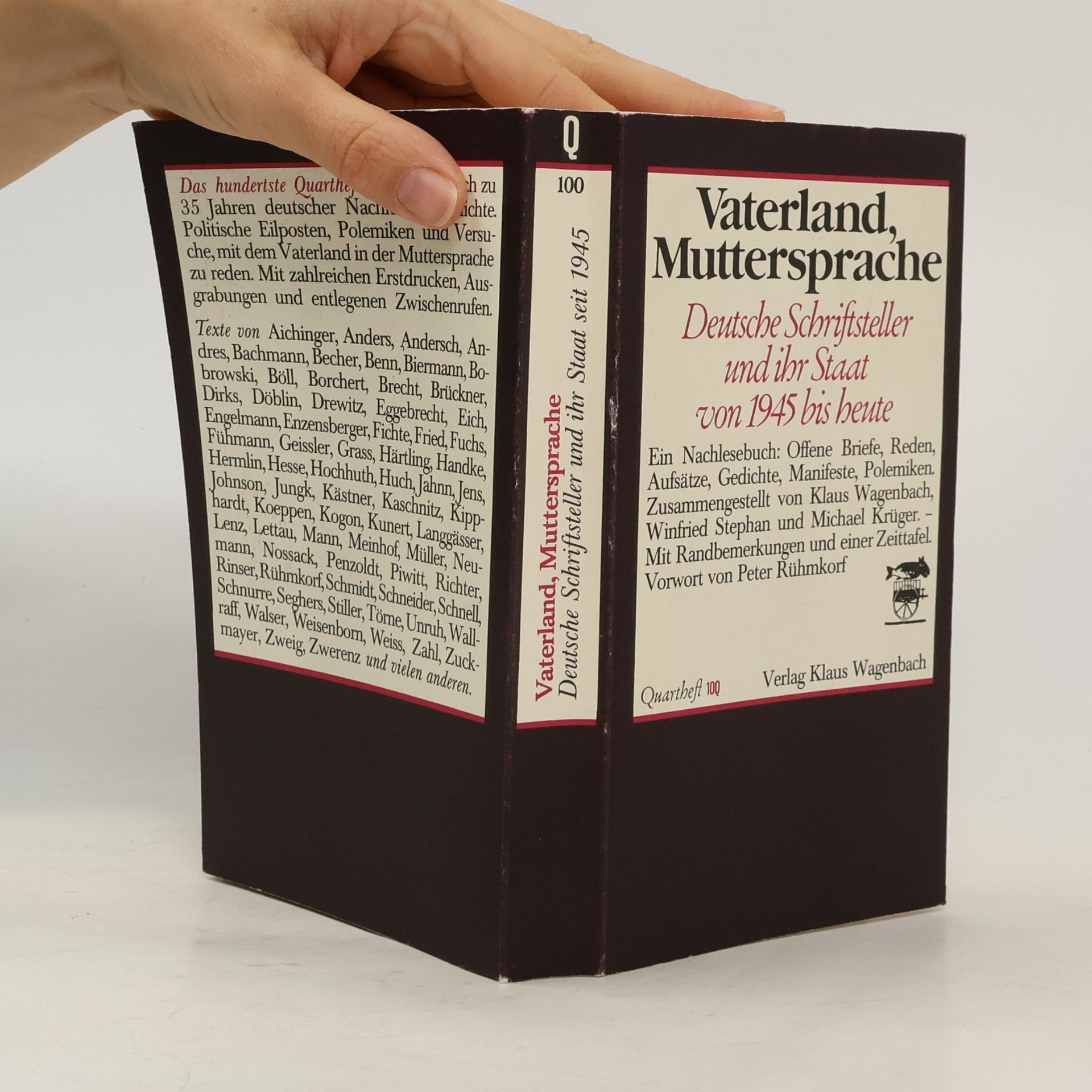 Klaus Wagenbach Vaterland, Muttersprache