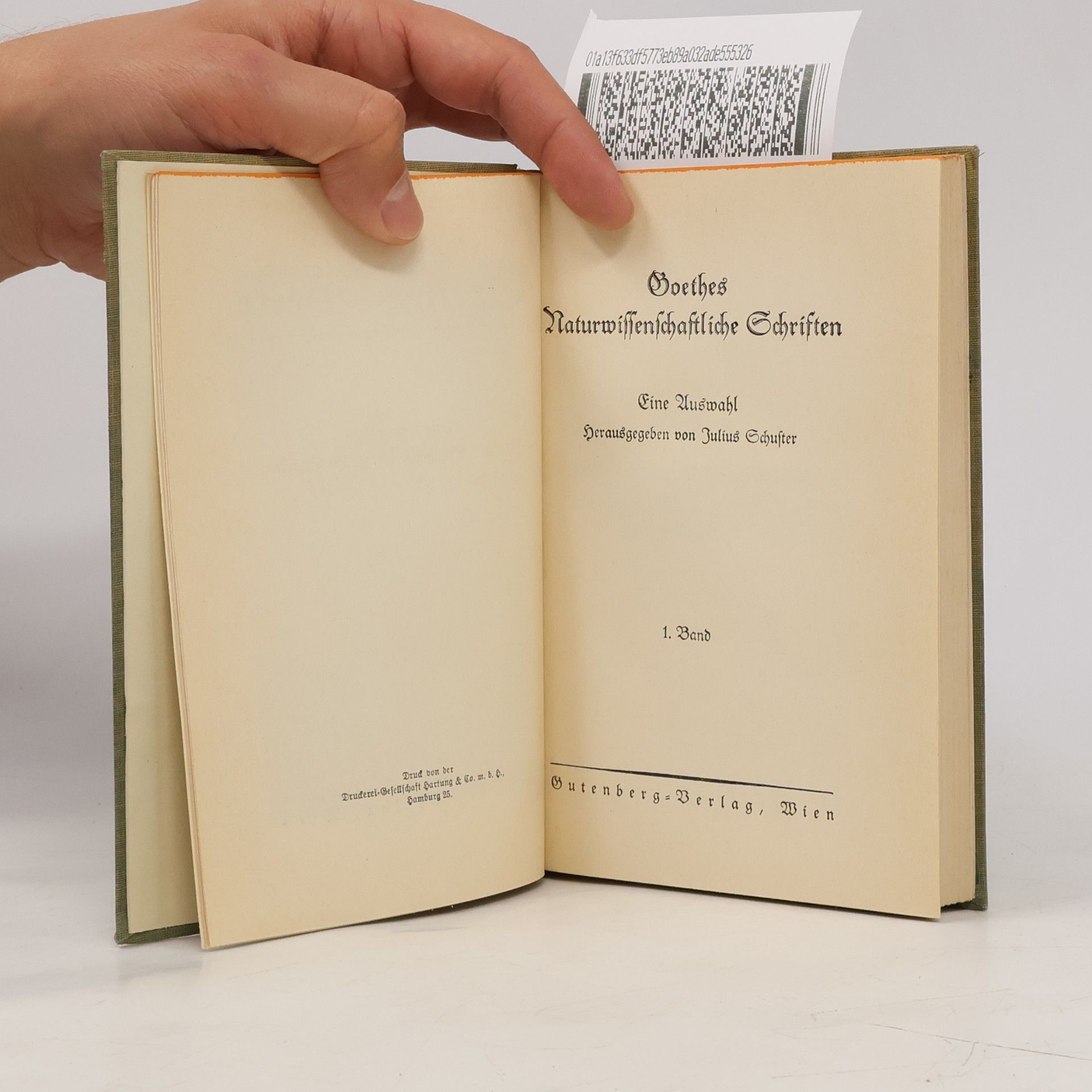 Goethe Goethes Werke 1