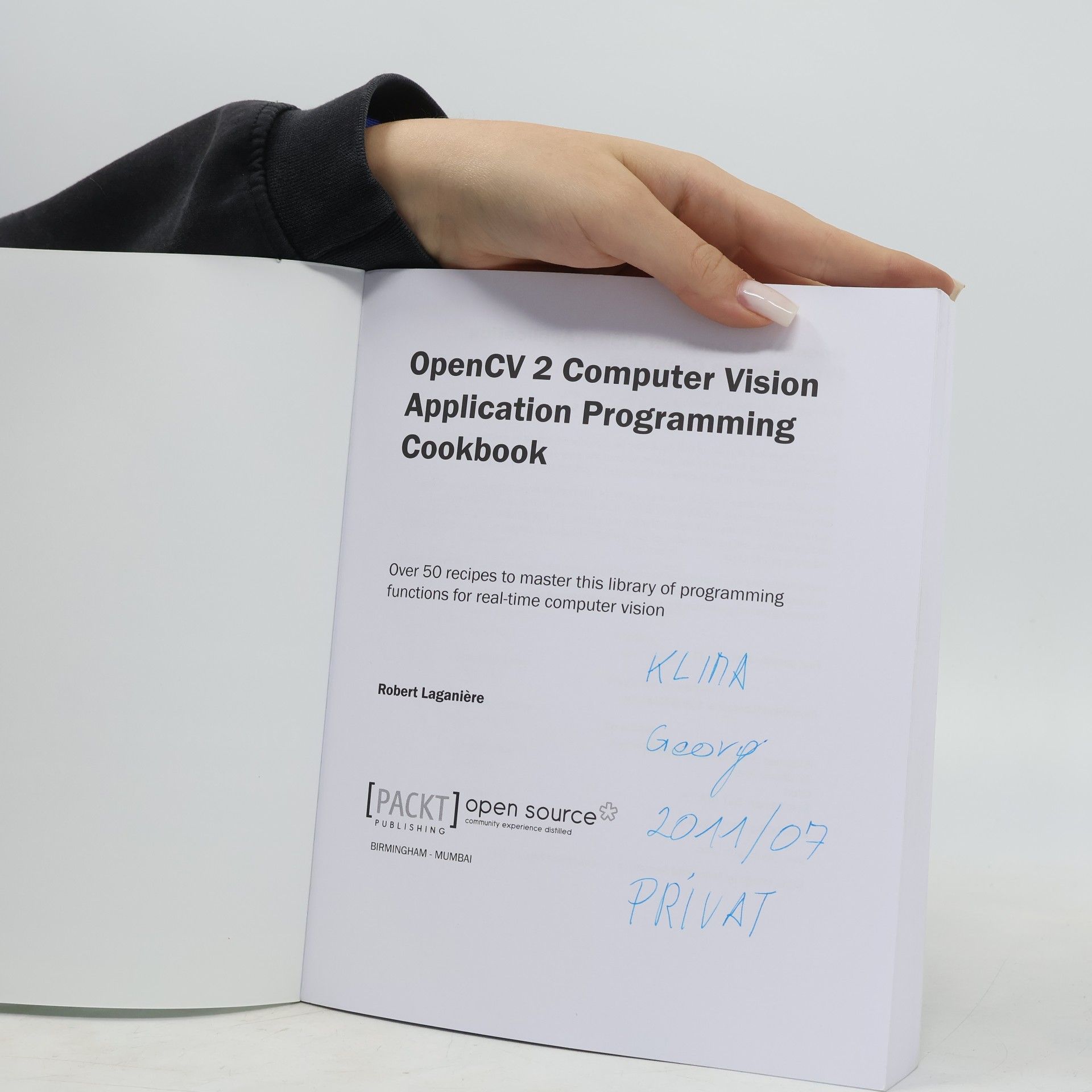 Robert Laganiére OpenCV 2 Computer Vision Application Programming Cookbook