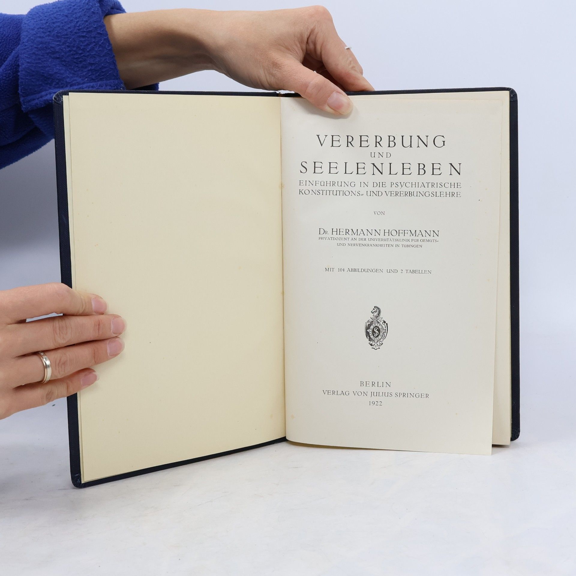 Hermann Fritz Hoffmann Vererbung und Seelenleben