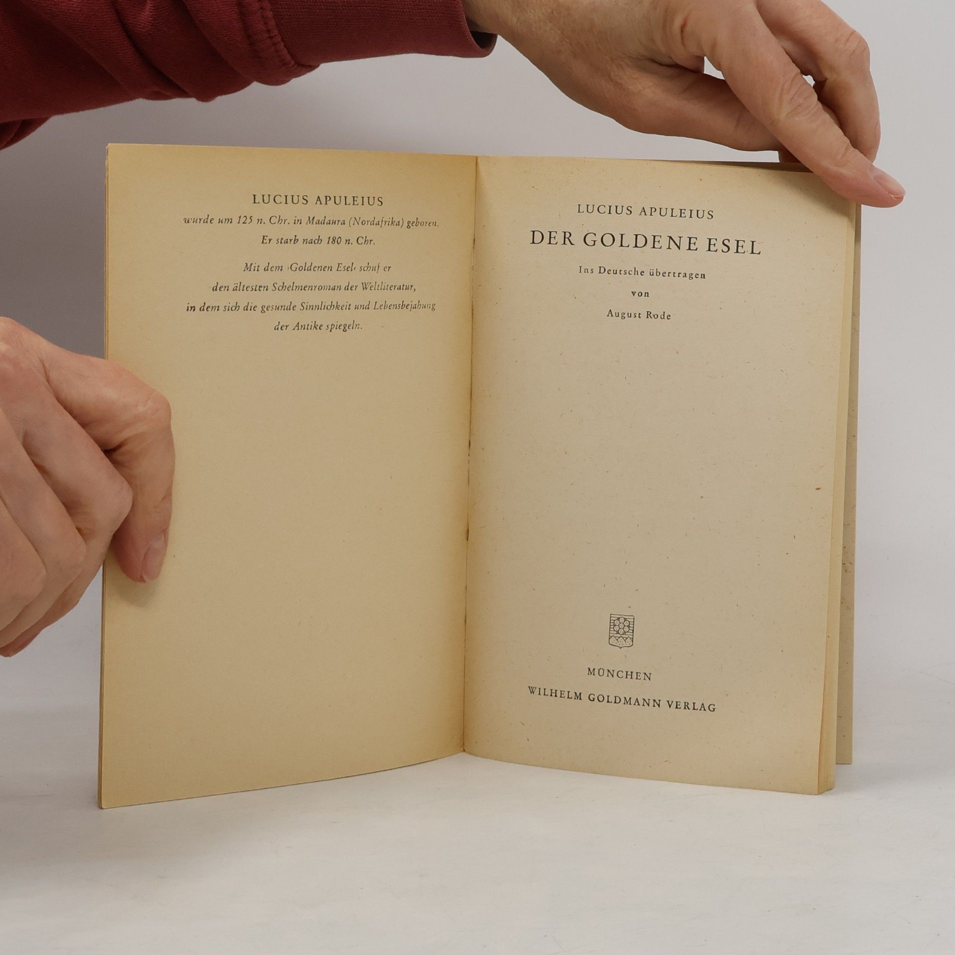 Lucius Apuleius Der goldene Esel
