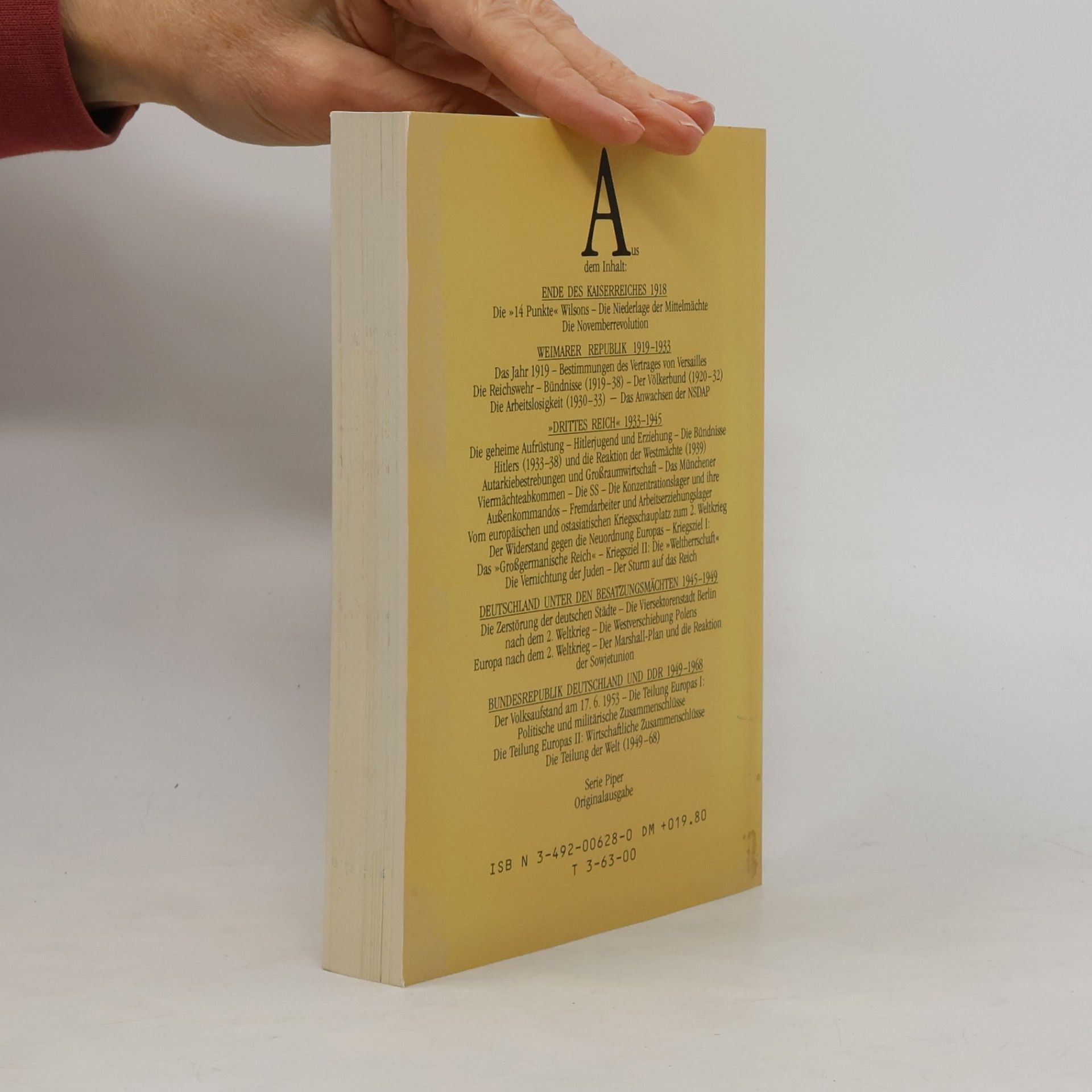 Werner Hilgemann Atlas zur deutschen Zeitgeschichte 1918 - 1968