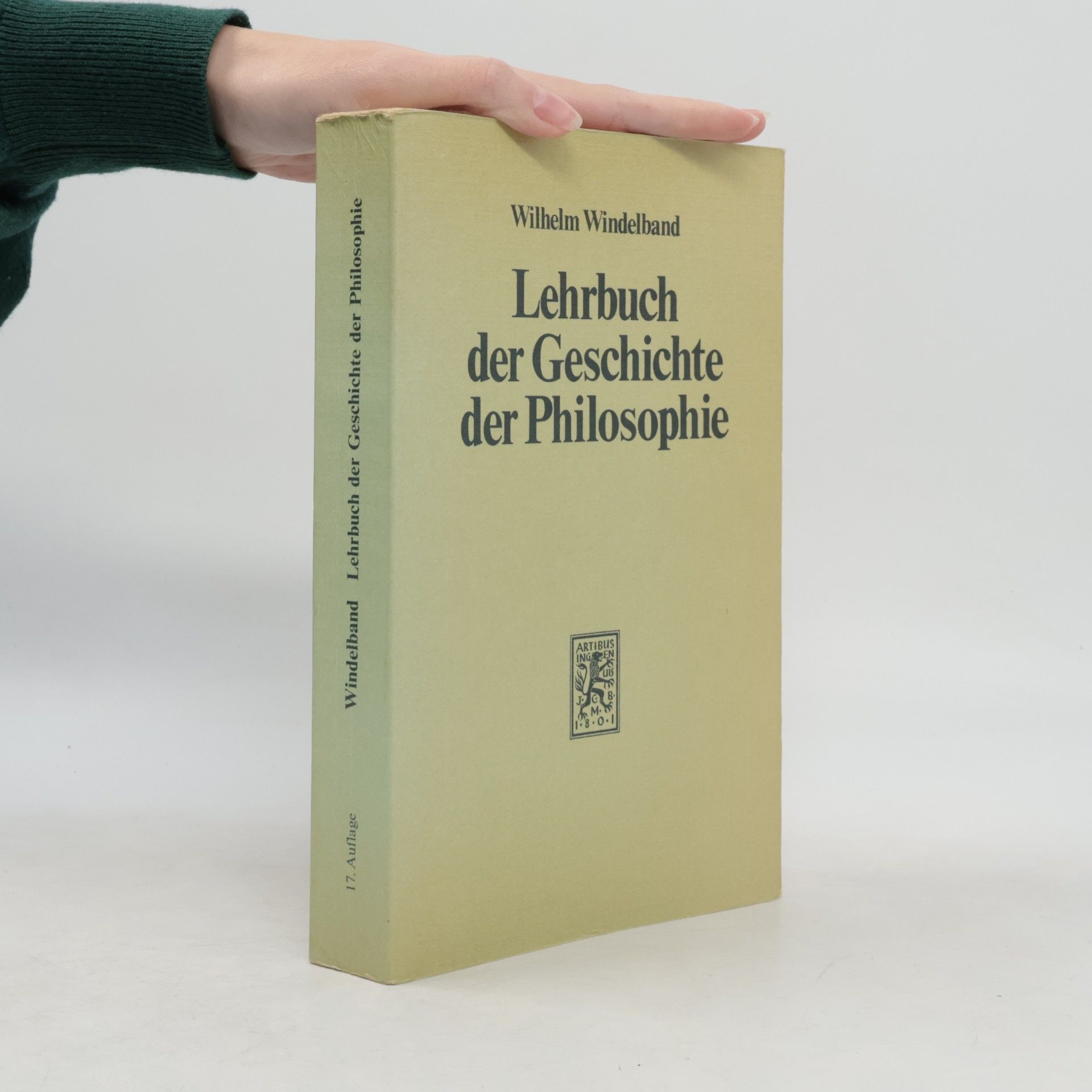Wilhelm Windelband Lehrbuch der Geschichte der Philosophie