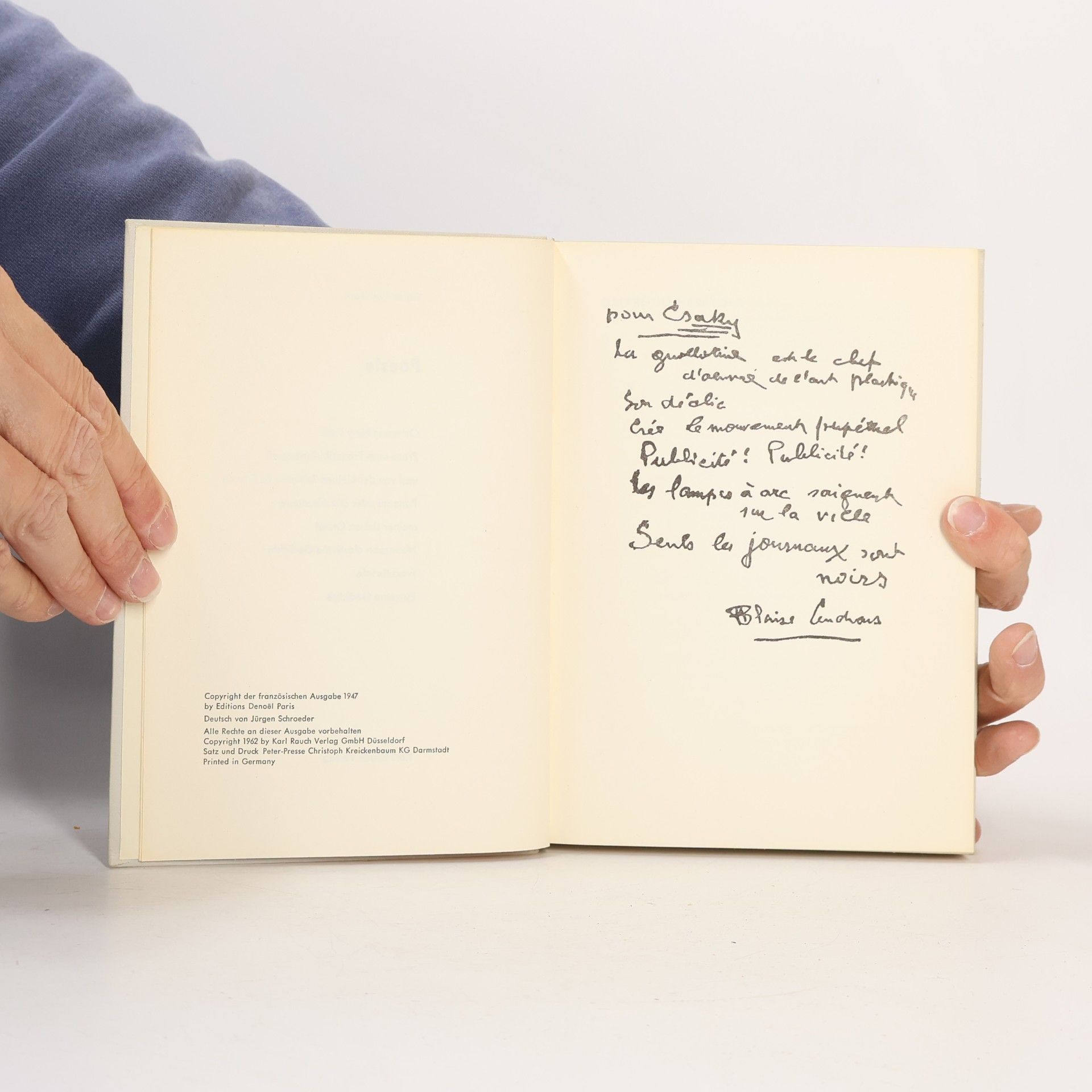 Blaise Cendrars Poesie