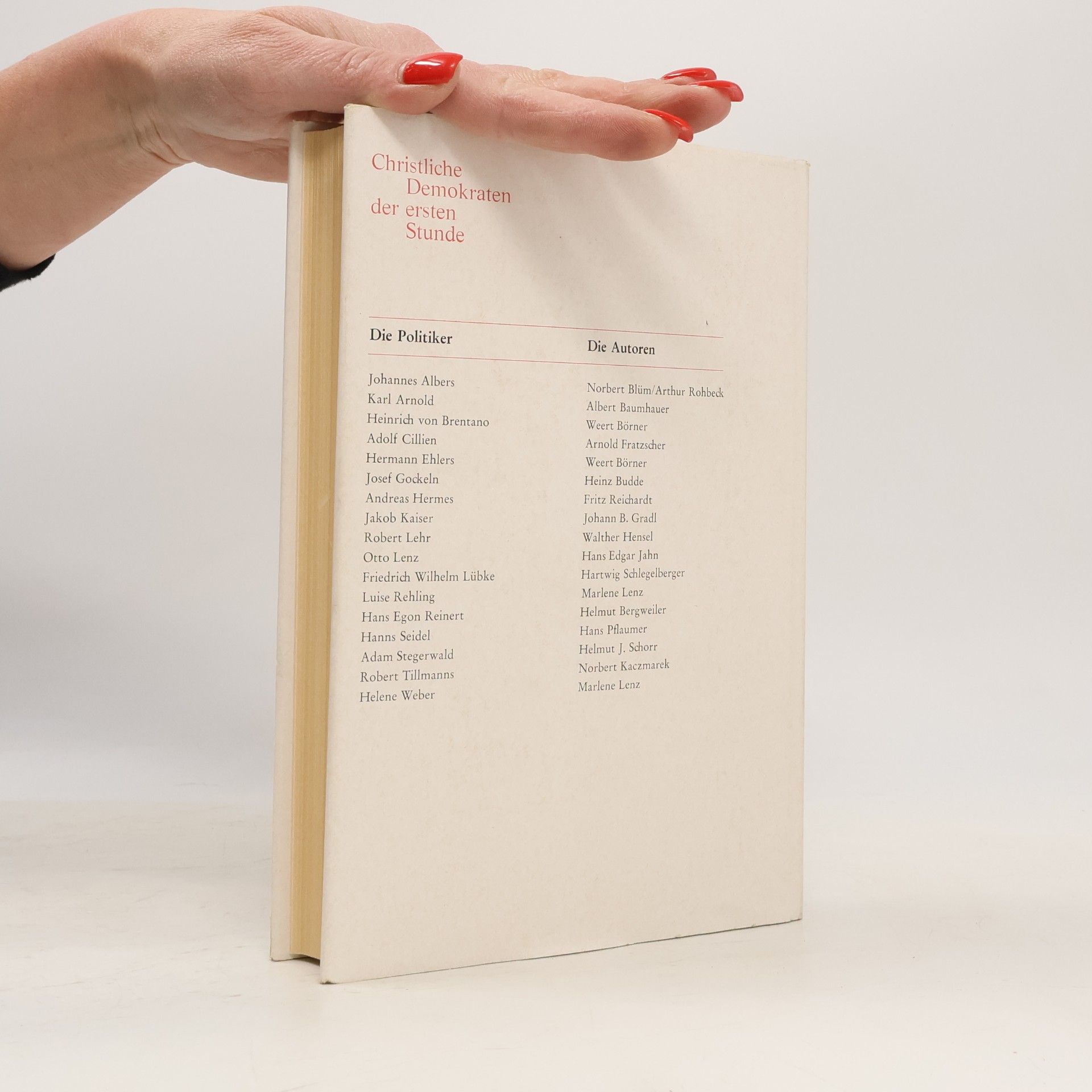 Various authors Christliche Demokraten der ersten Stunde