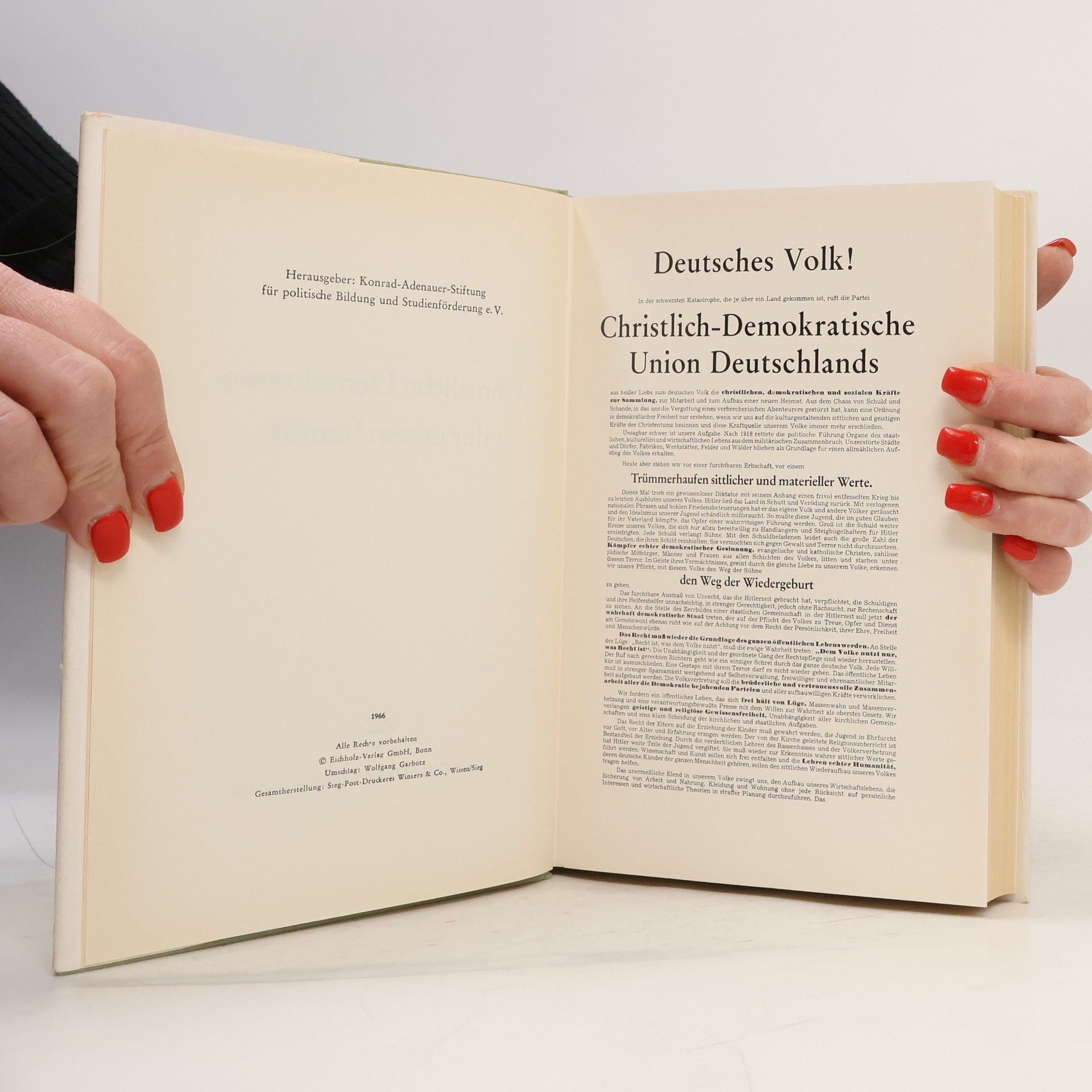 Various authors Christliche Demokraten der ersten Stunde