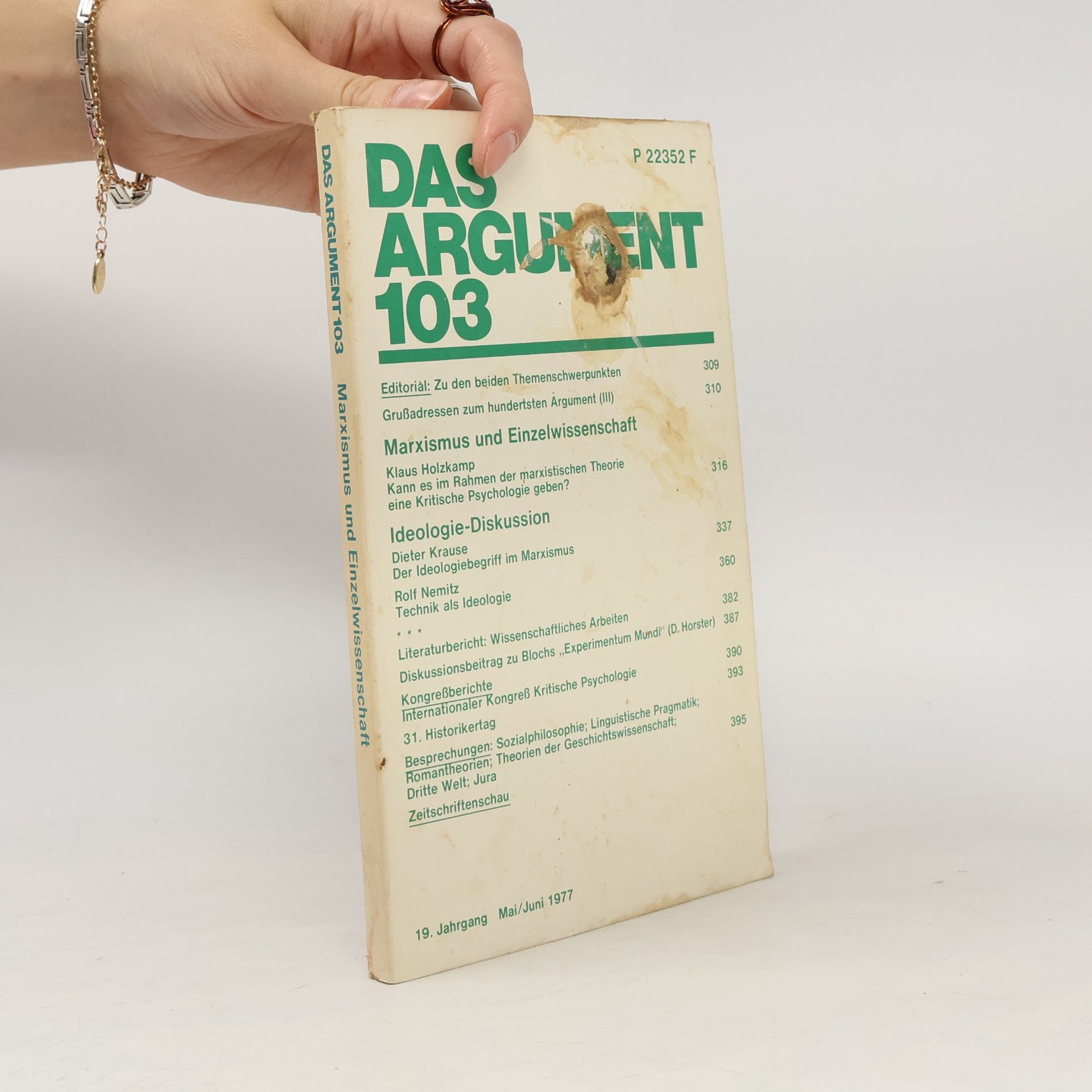 Various authors Das Argument 103
