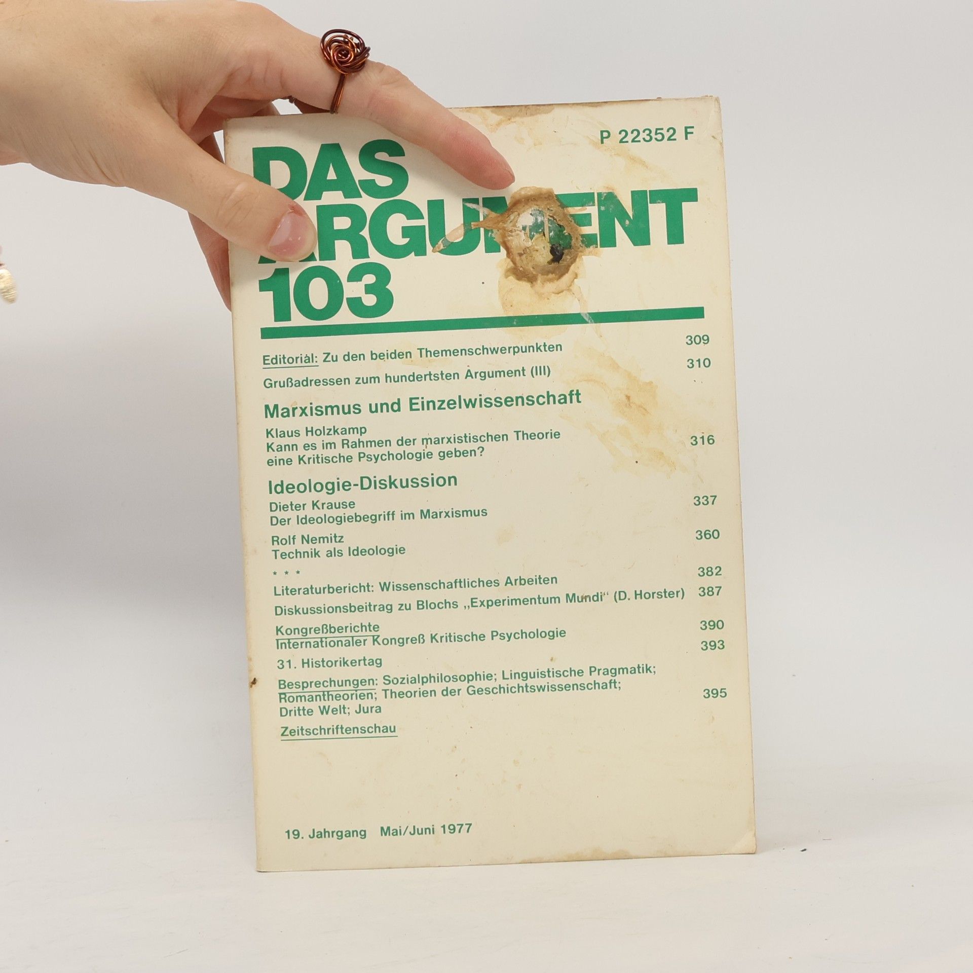 Various authors Das Argument 103