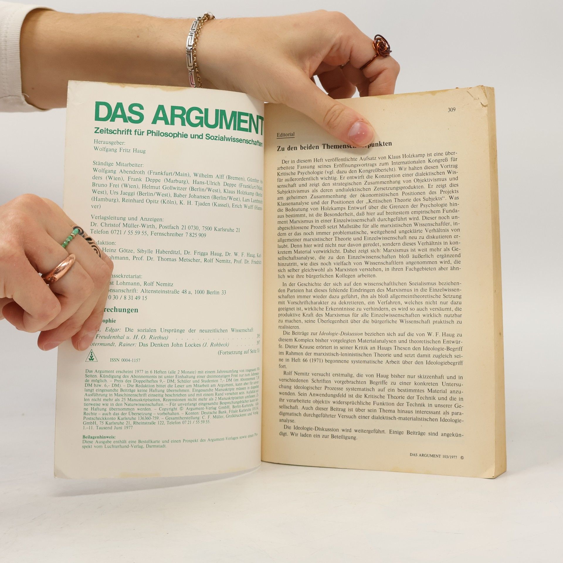 Various authors Das Argument 103