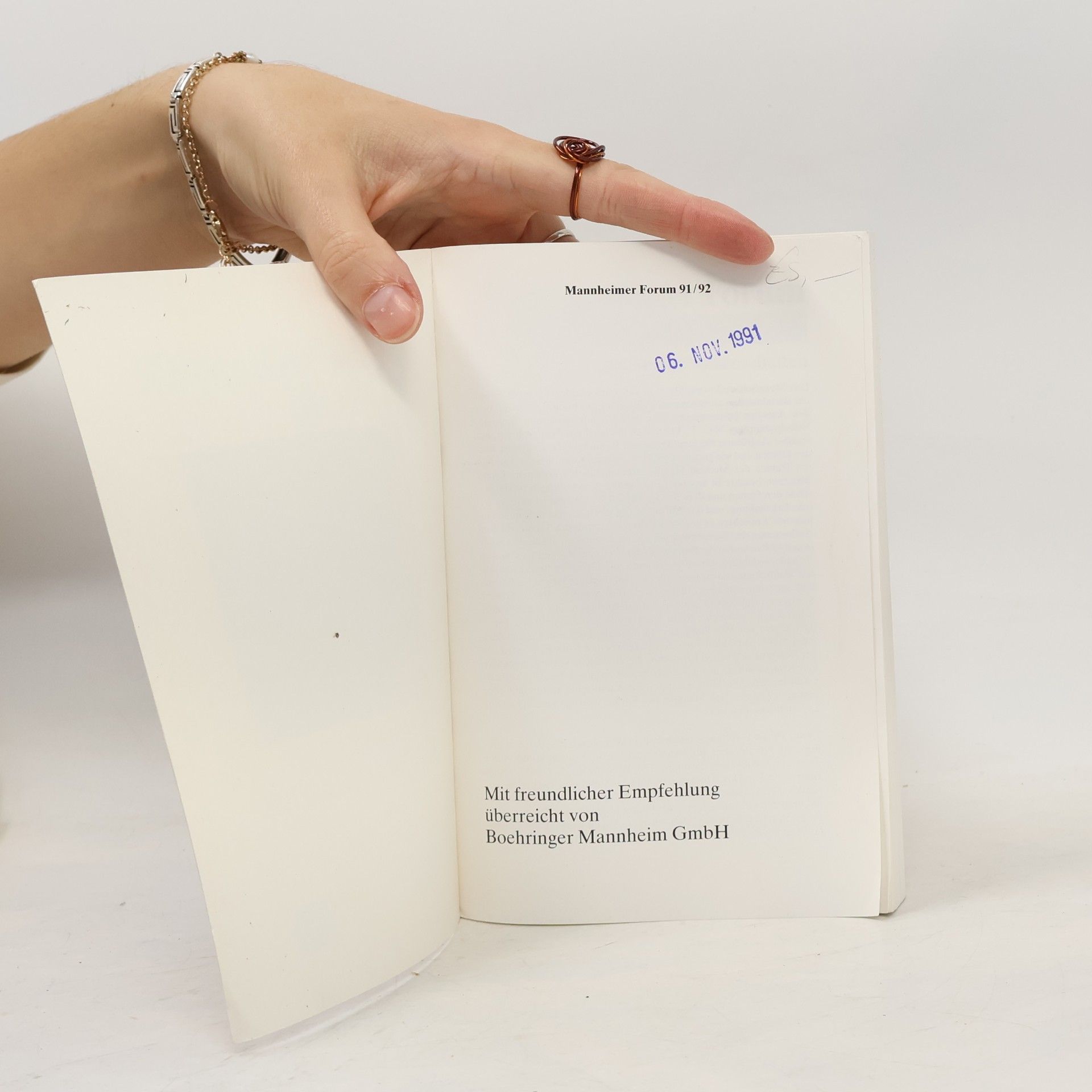 Autores varios Mannheimer Forum 91/92