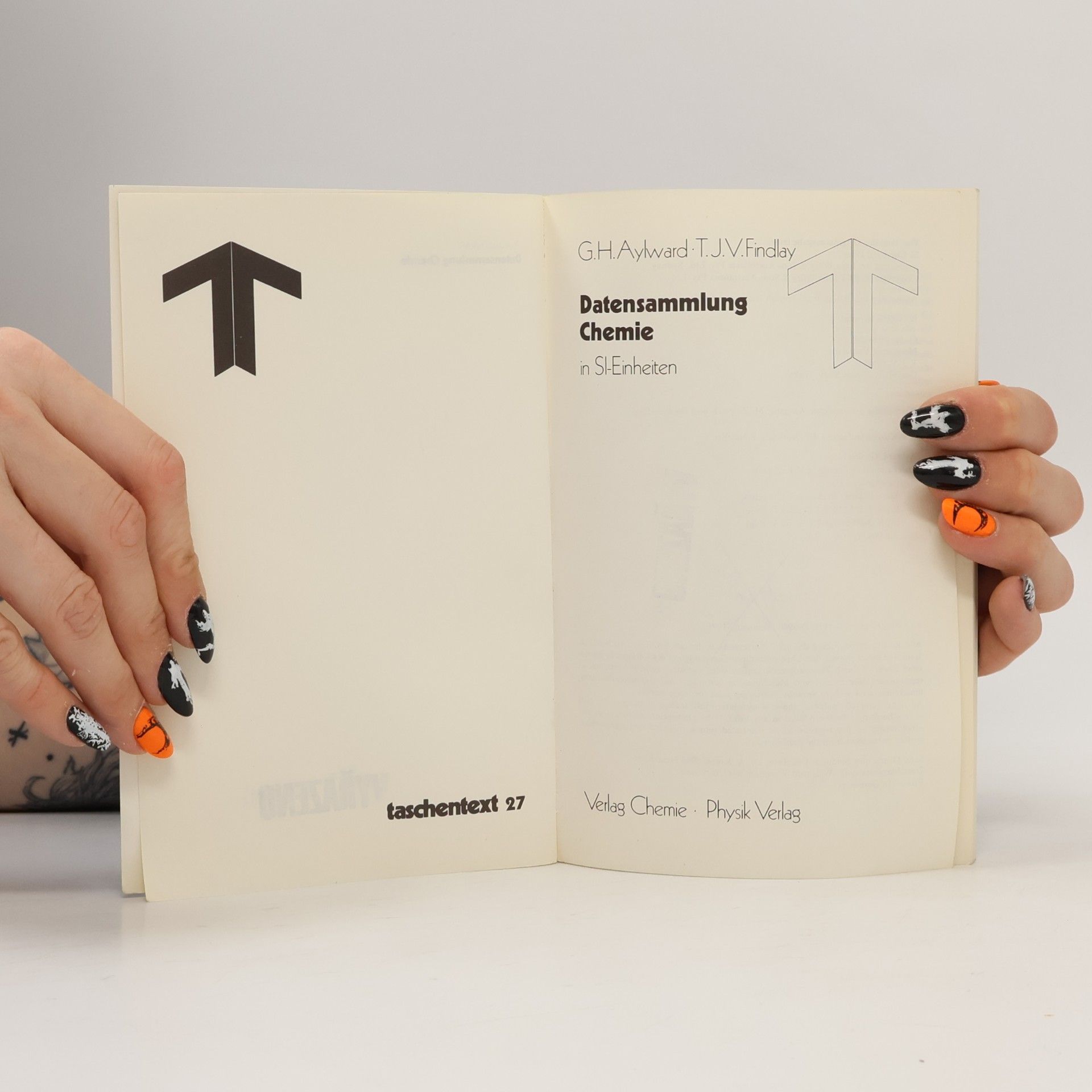 Gordon H. Aylward Datensammlung Chemie in SI-Einheiten