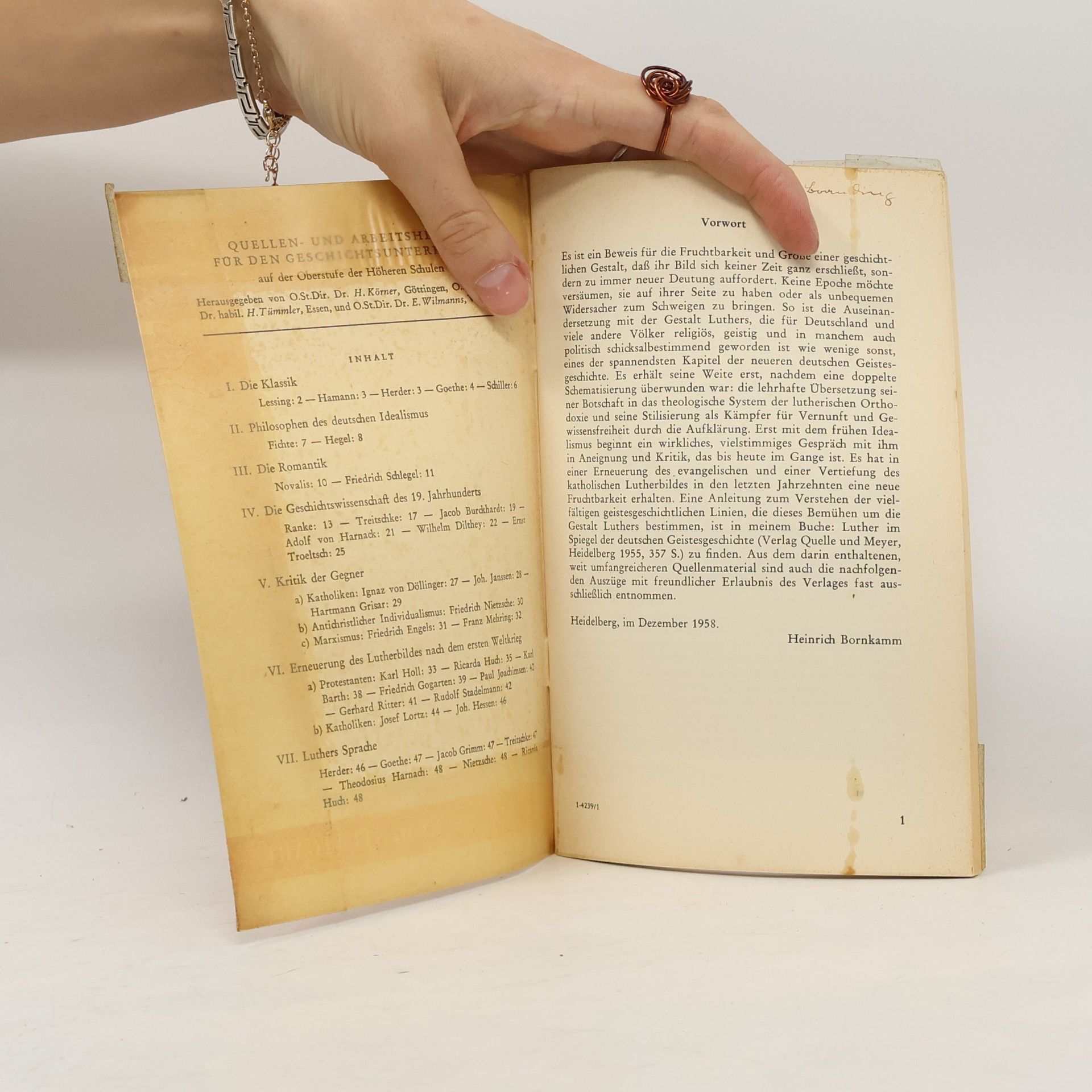 Heinrich Bornkamm Luthers Bild in der deutschen Geistesgeschichte