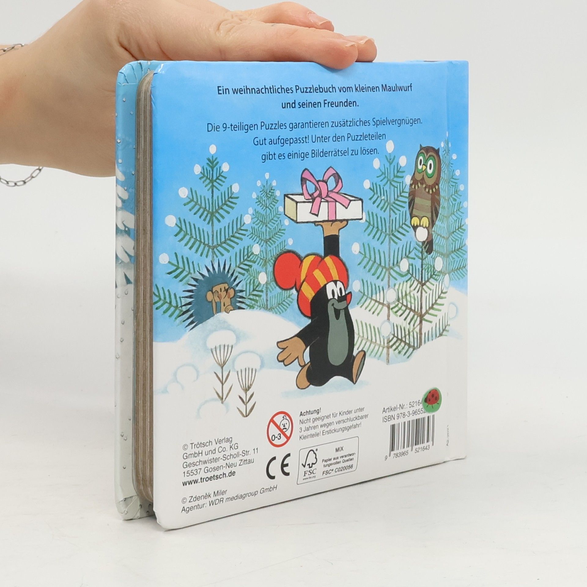 Autorenkollektiv Trötsch Der kleine Maulwurf Puzzlebuch mit 4 Puzzle Weihnachten