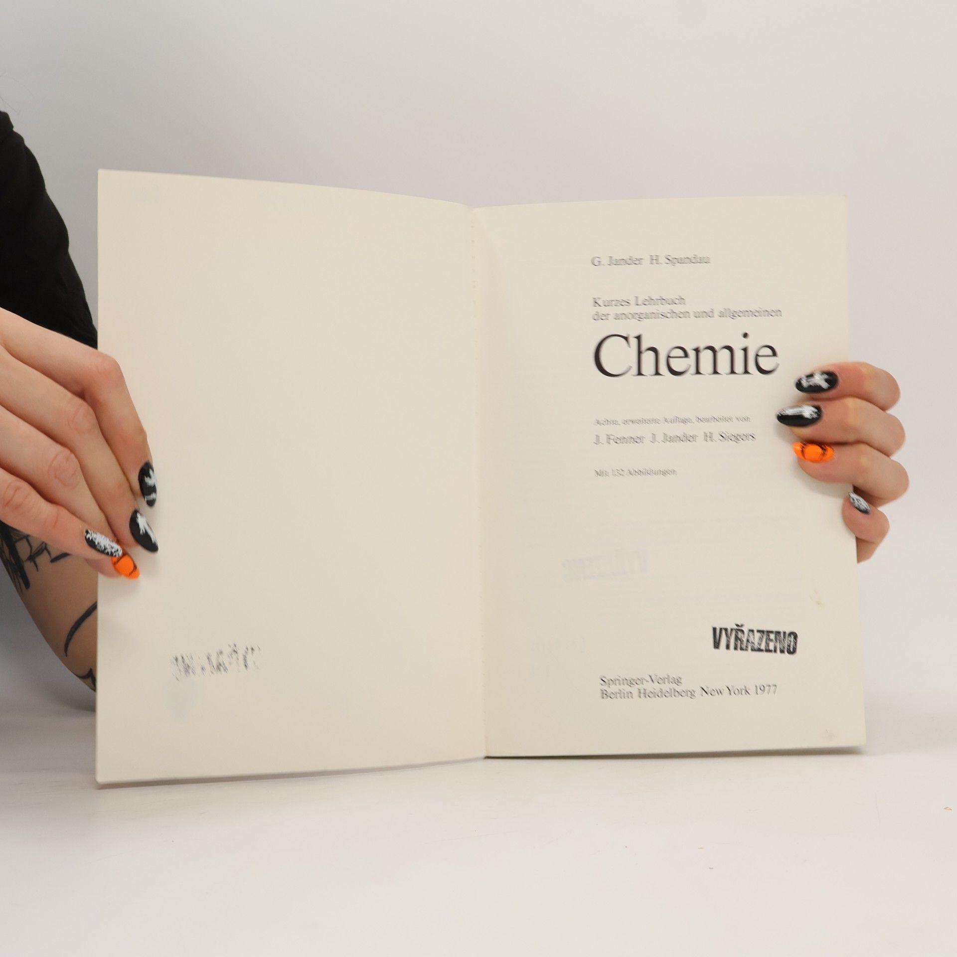 Gerhart Jander Kurzes Lehrbuch der anorganischen und allgemeinen Chemie