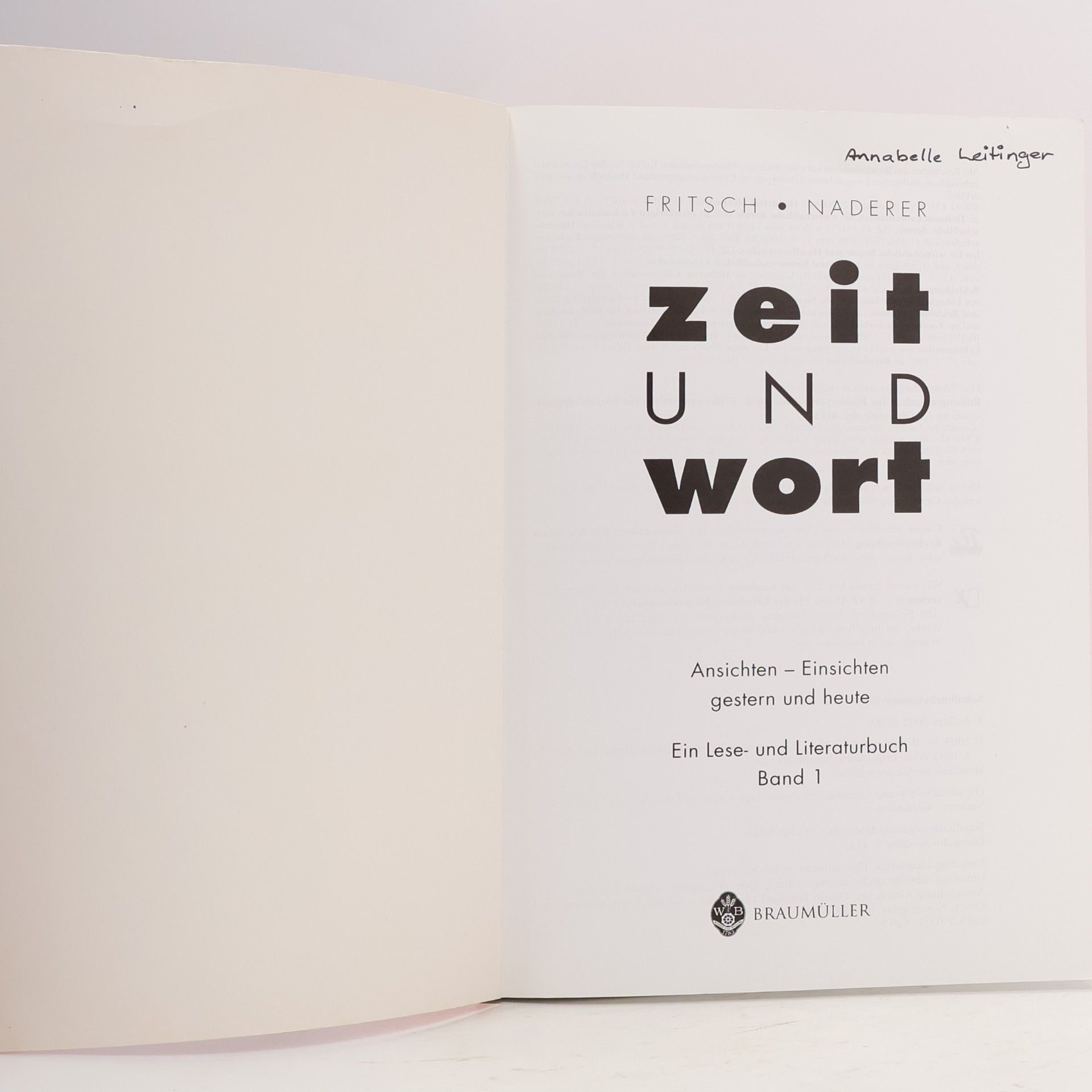 Michael J. Fritsch Zeit und Wort. Ansichten und Einsichten gestern und heute. Ein Lese- und Literaturbuch. Aktualisierte Neuauflage