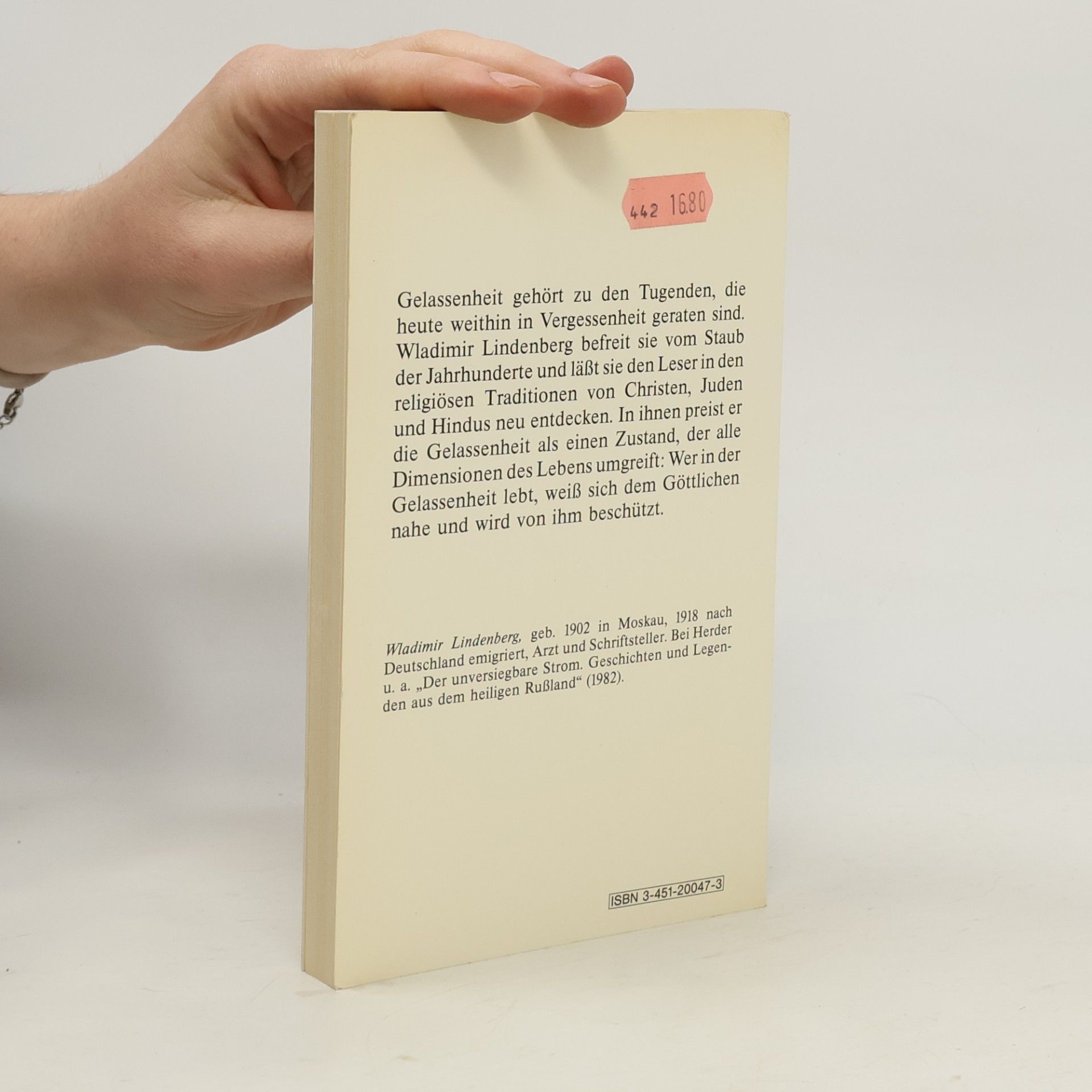 Vladimir Lindenberg Lob der Gelassenheit