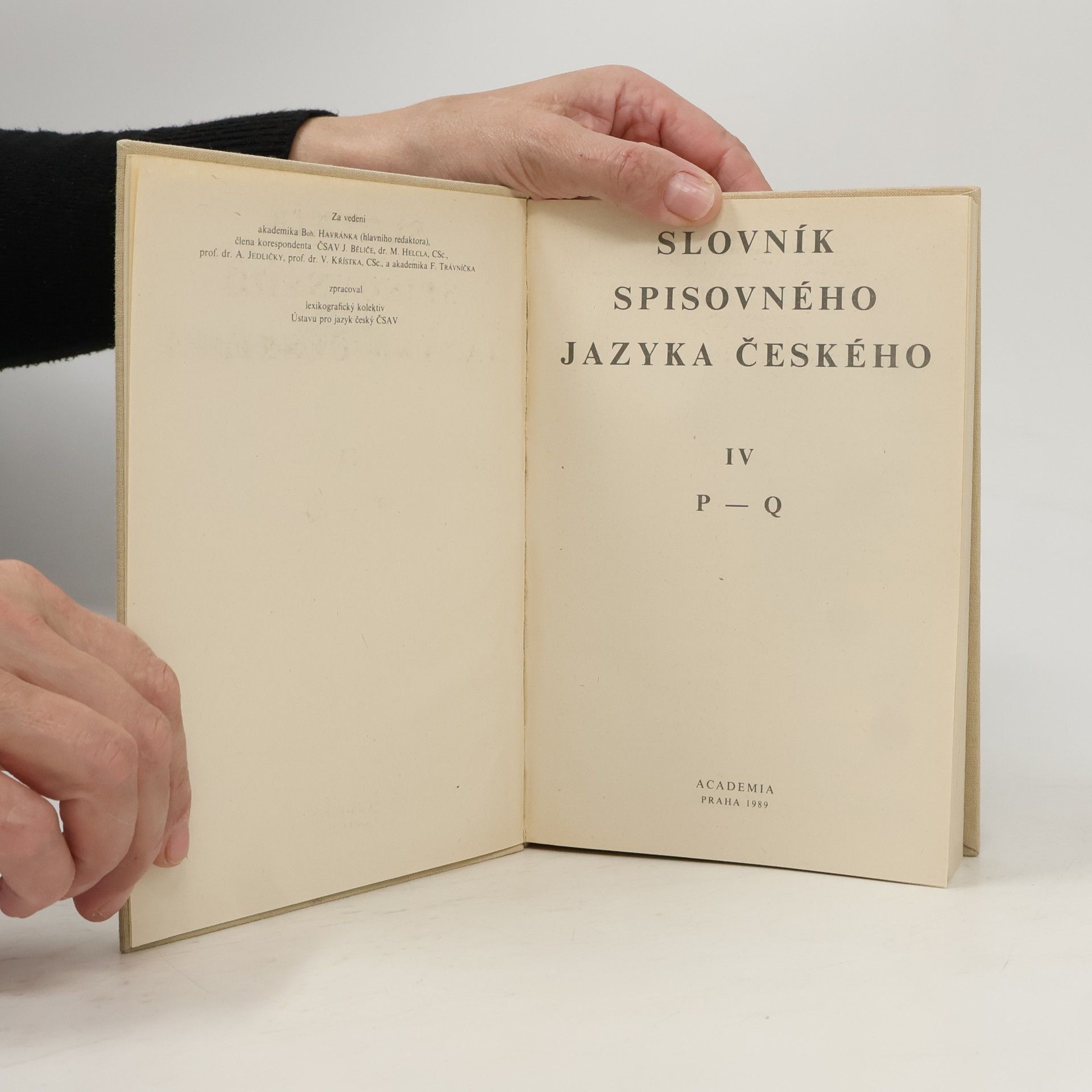 Kolektiv autorů Slovník spisovného jazyka českého IV. P-Q