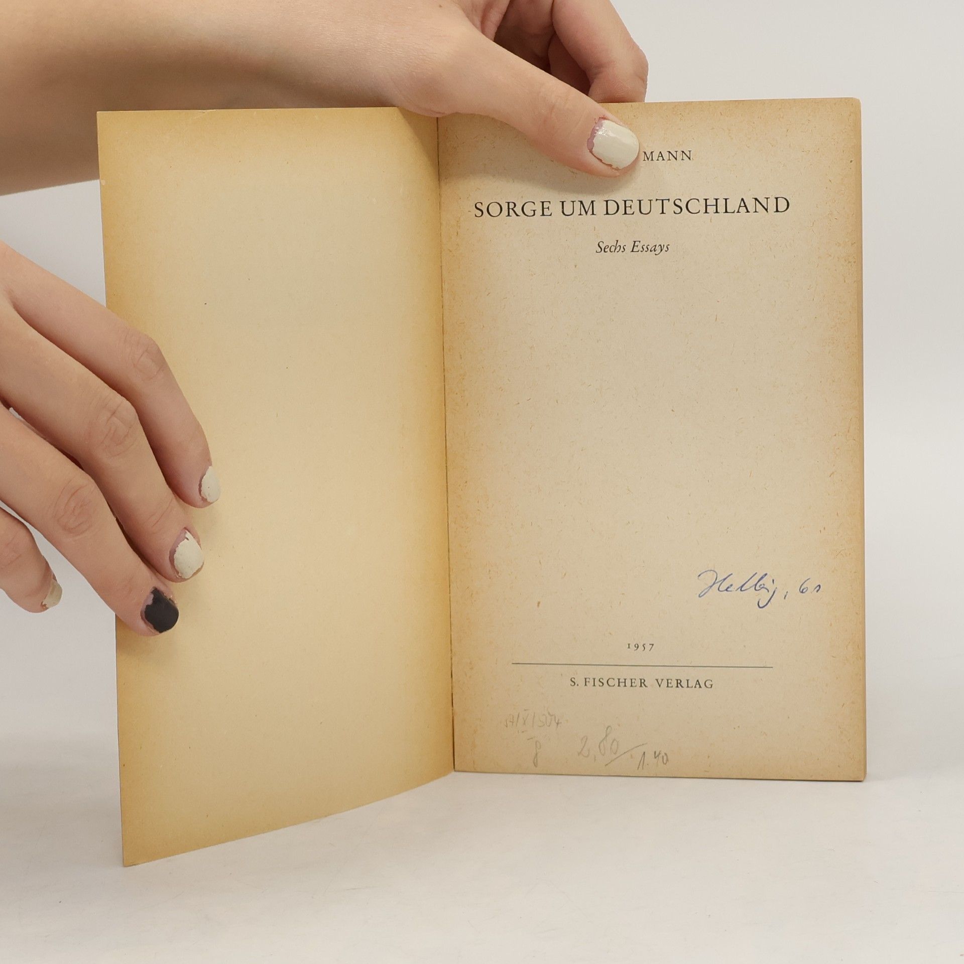 Thomas Mann Sorge um Deutschland