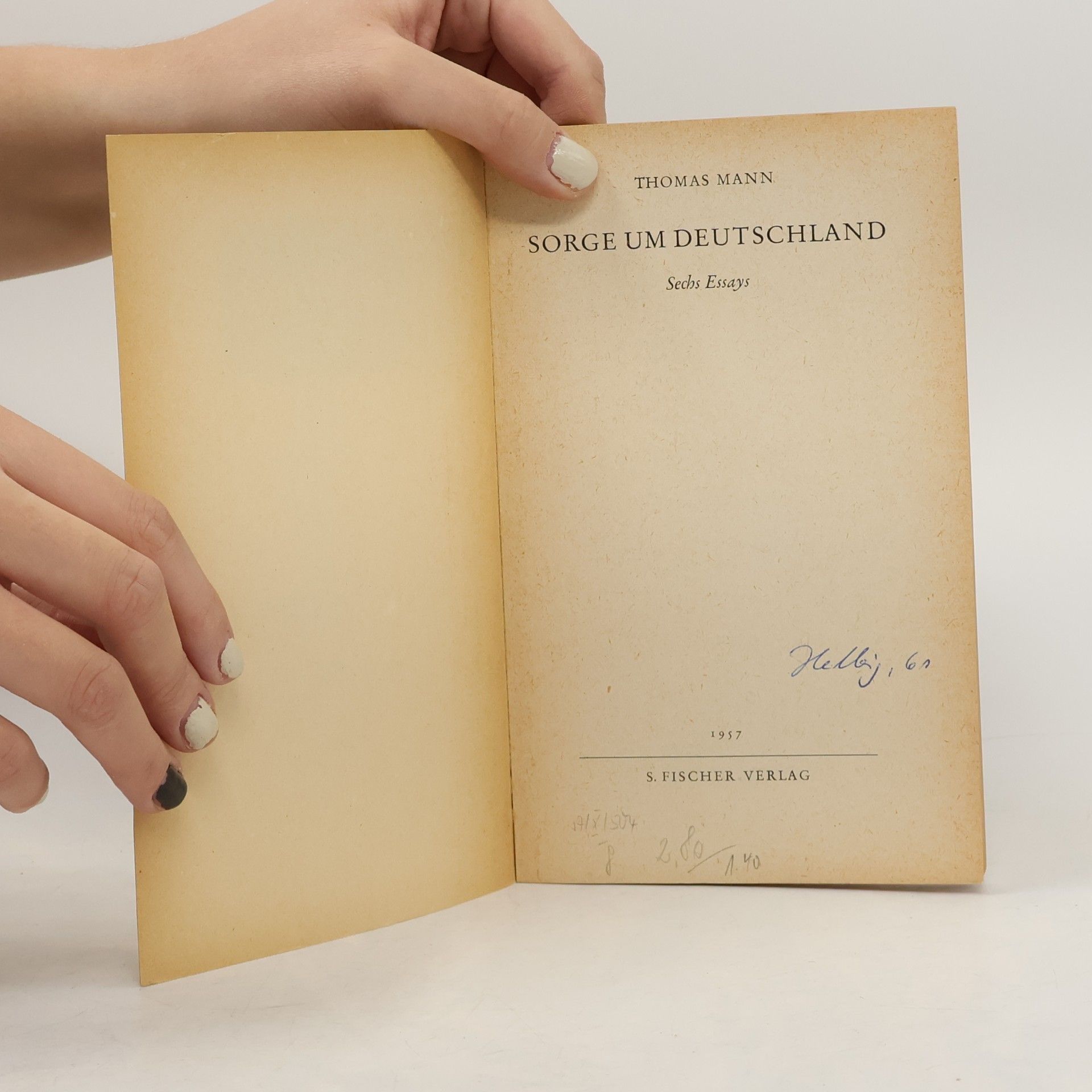 Thomas Mann Sorge um Deutschland