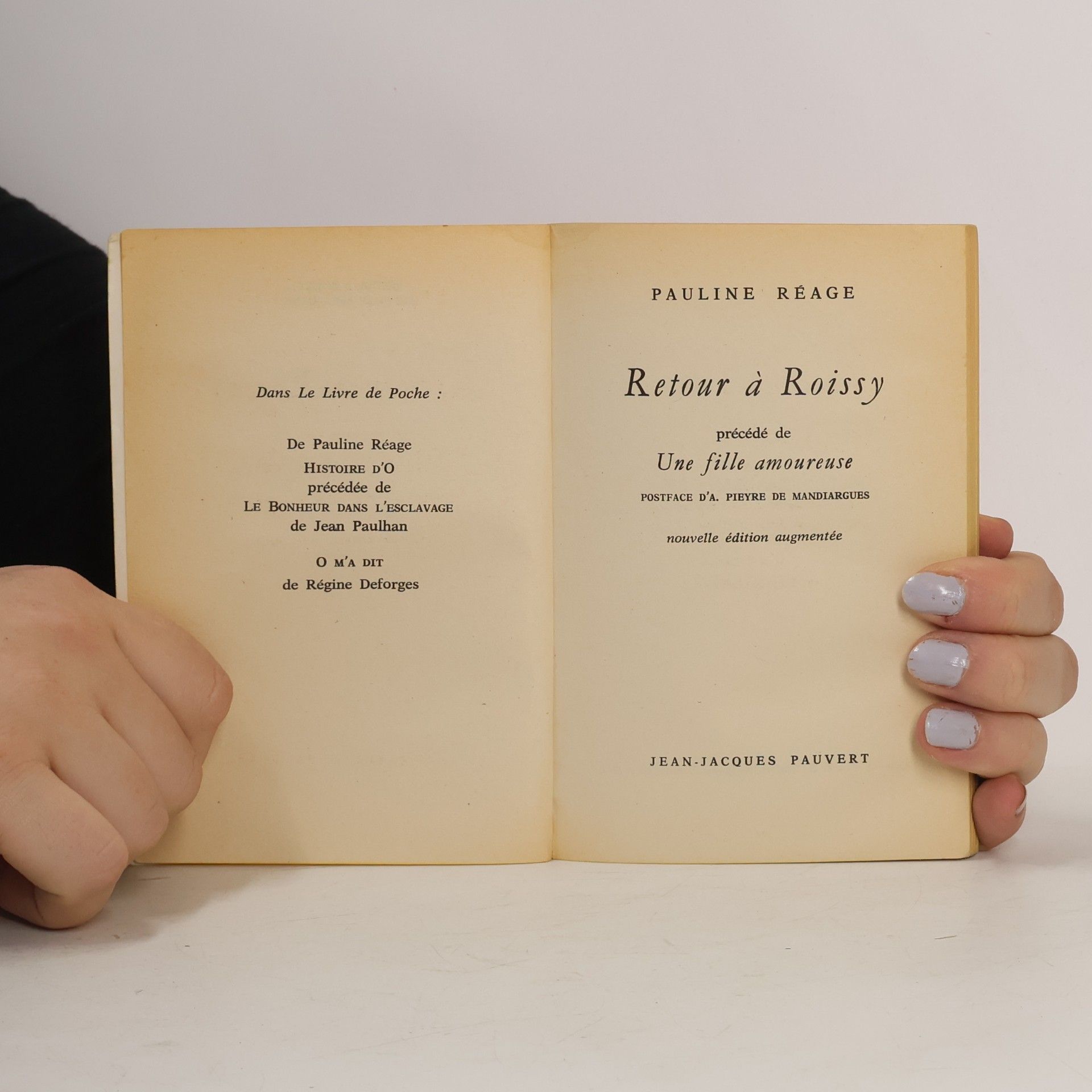 Pauline Réage Retour à Roissy, Une fille amoureuse - Texte intégral